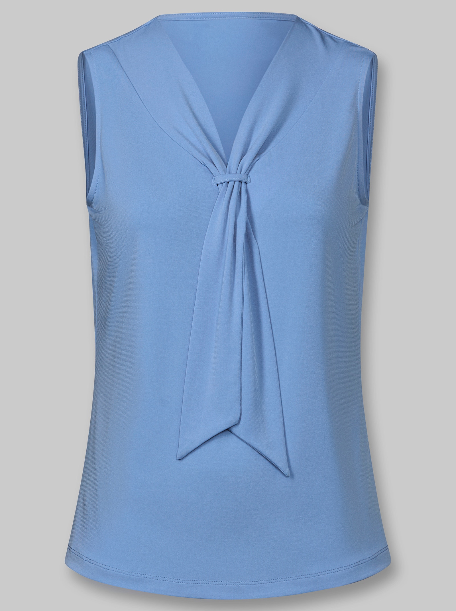 heine Shirttop mit V-Ausschnitt und Bindebändern - himmelblau