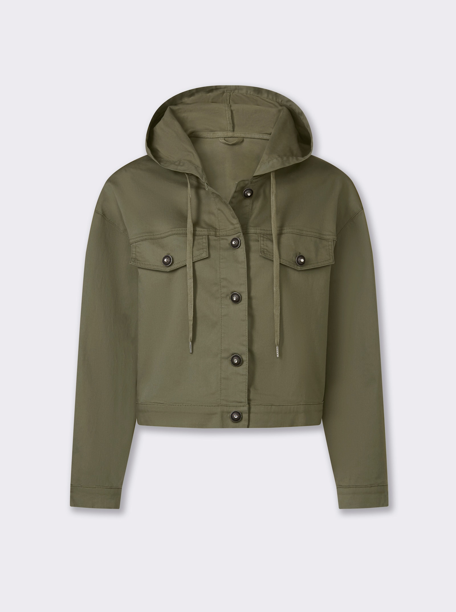 heine Jeansjack met capuchon - kaki