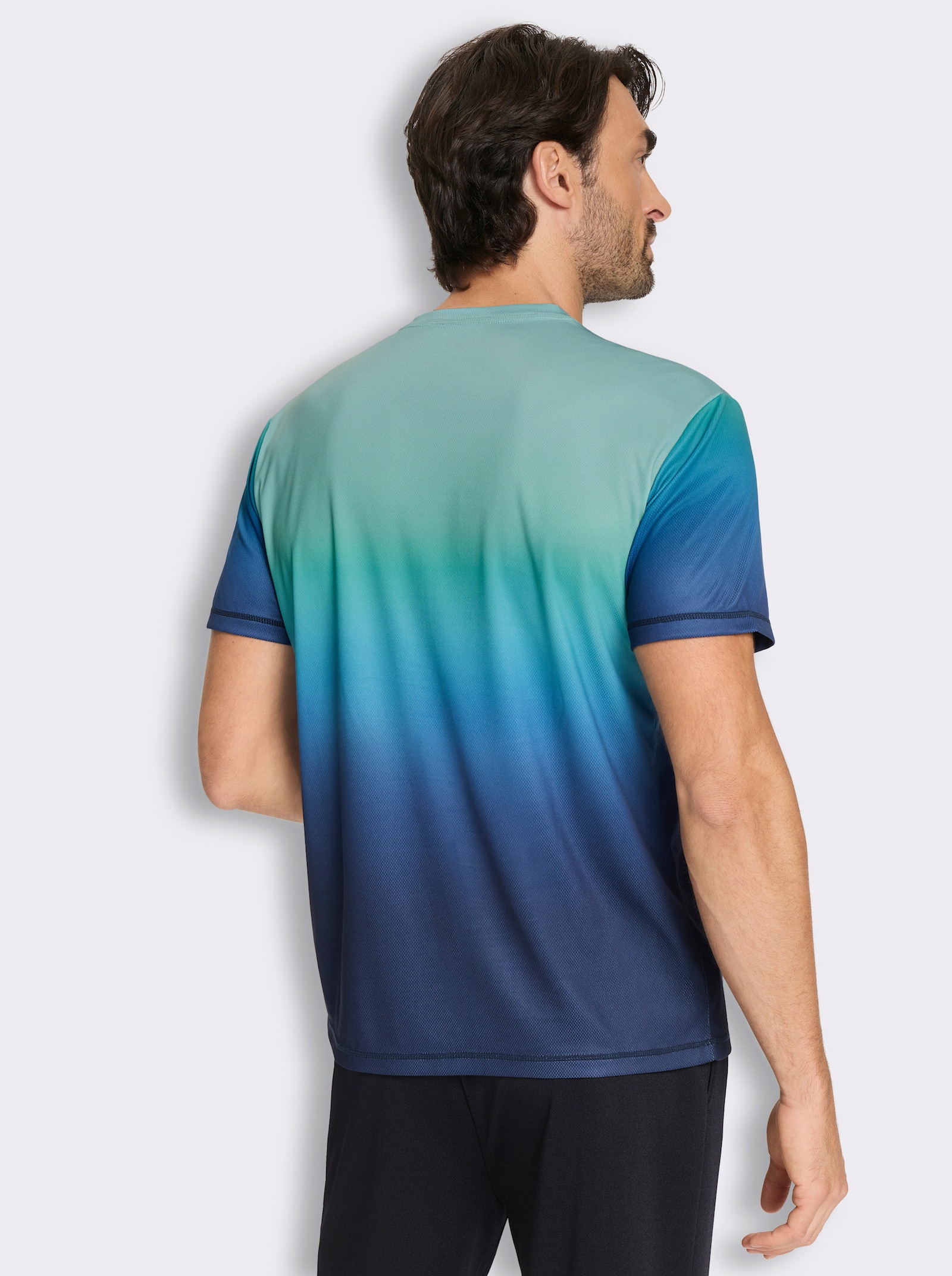 Catamaran Sports Kurzarmshirt mit Farbverlauf - marine-kalkmint