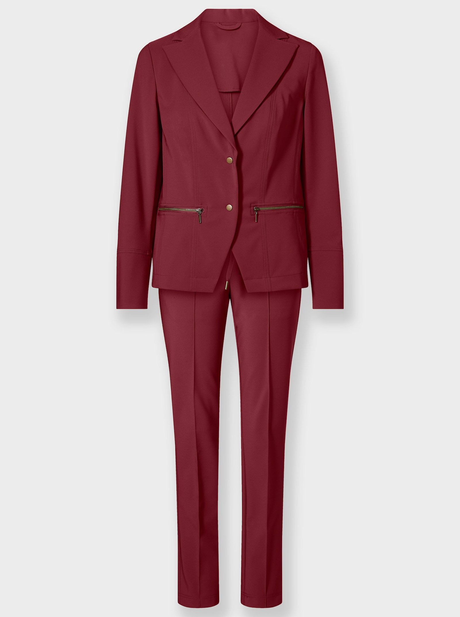 heine Tailleur pantalon - rouge foncé