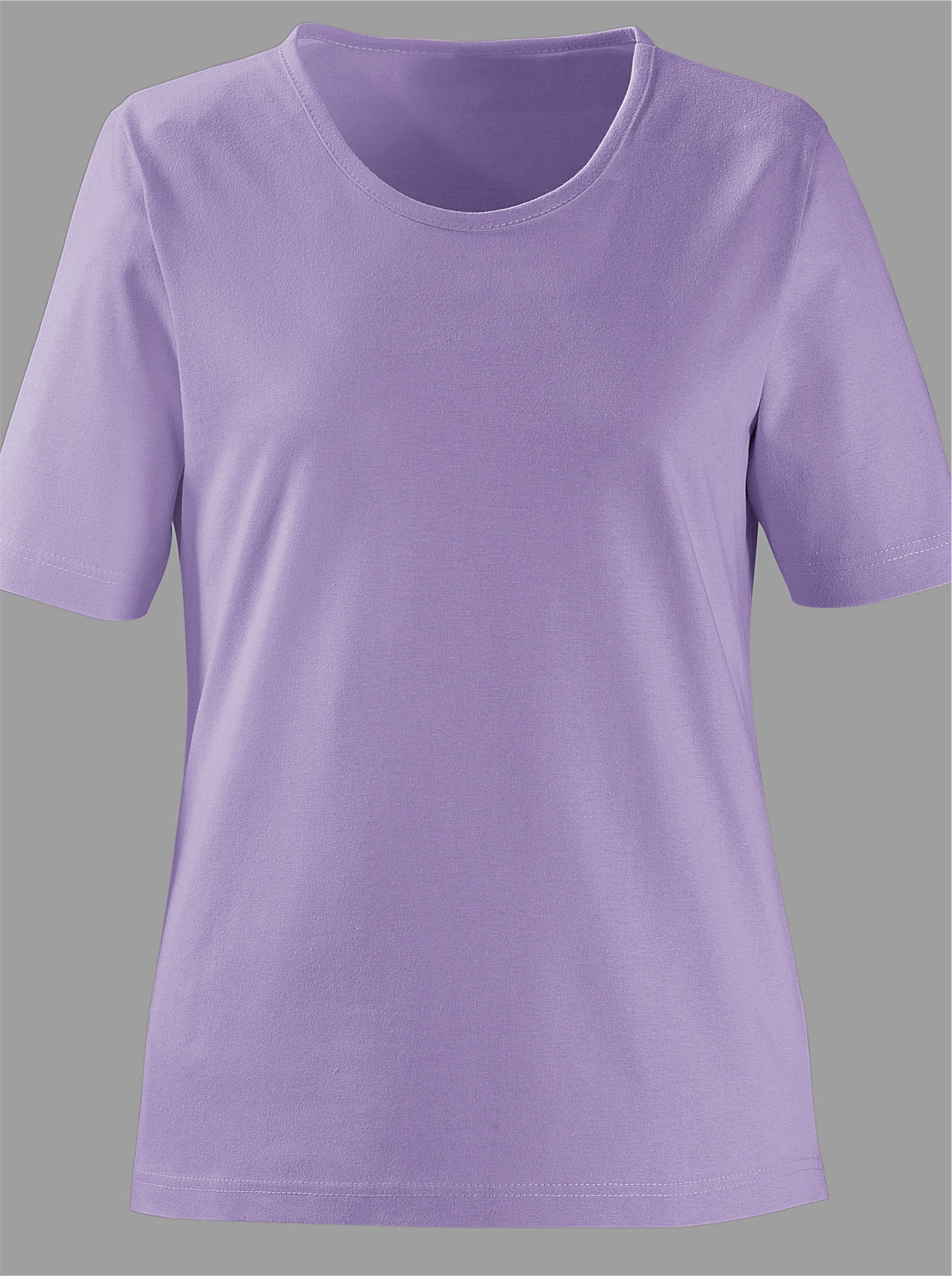 mit Rundhals günstig Kaufen-Rundhalsshirt in lavendel von heine. Rundhalsshirt in lavendel von heine <![CDATA[Shirt mit Rundhals-Ausschnitt – ein echtes Basic für Ihre Garderobe!]]>. 