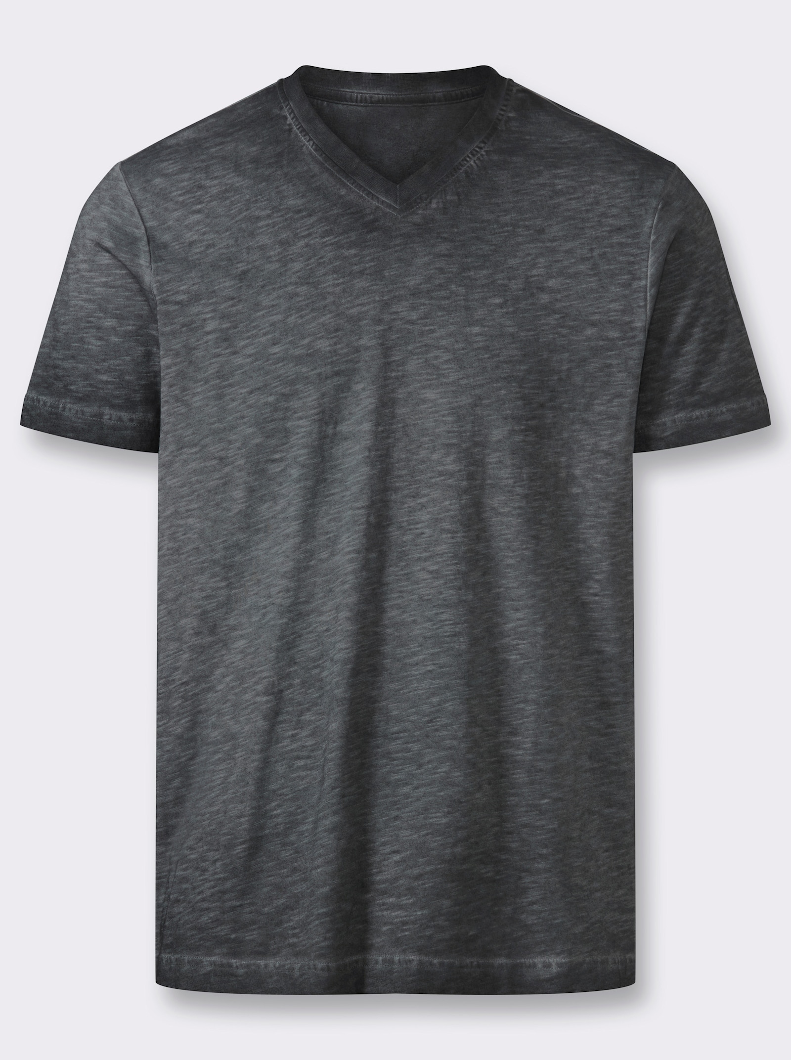 Kurzarmshirt aus reiner Baumwolle - schwarz