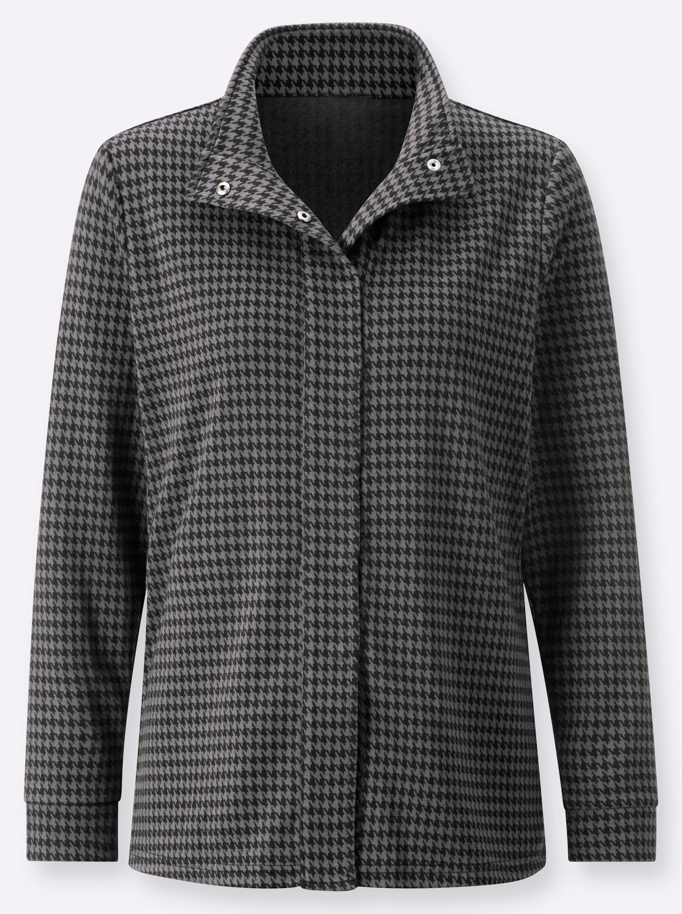 Witt Weiden Damen Jersey Bluse grau schwarz gemustert  - Onlineshop Witt Weiden