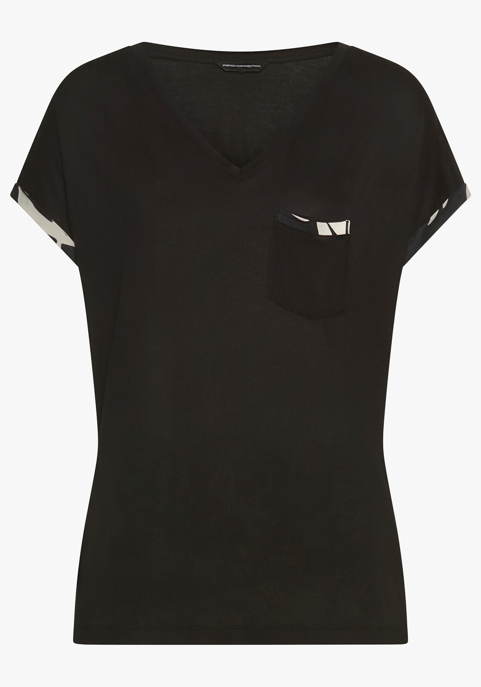 French Connection Pyjama court - noir/noir imprimé