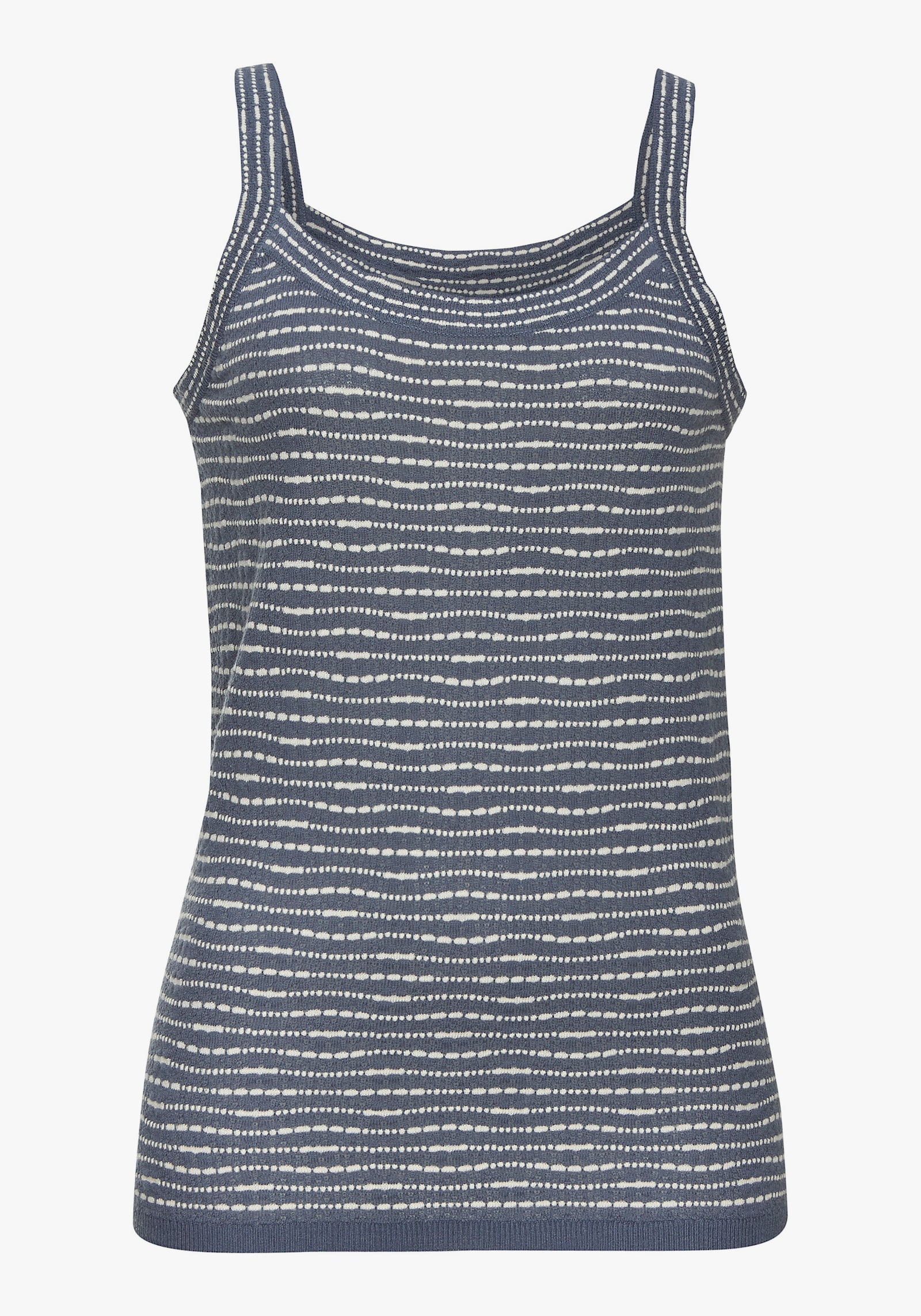 Vivance Stricktop - rauchblau-creme