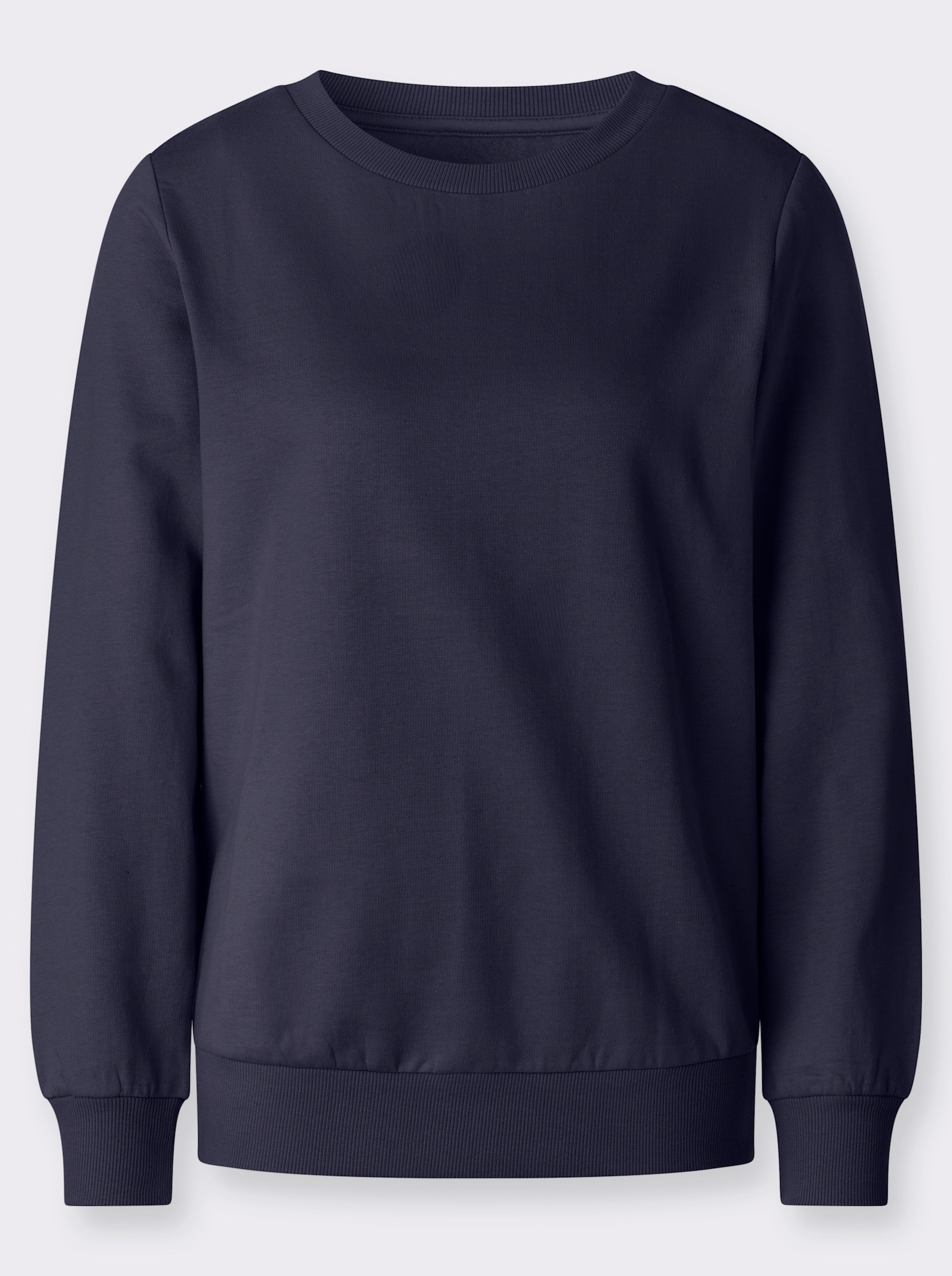 Sweatshirt mit Ripp-Abschlüssen - marine