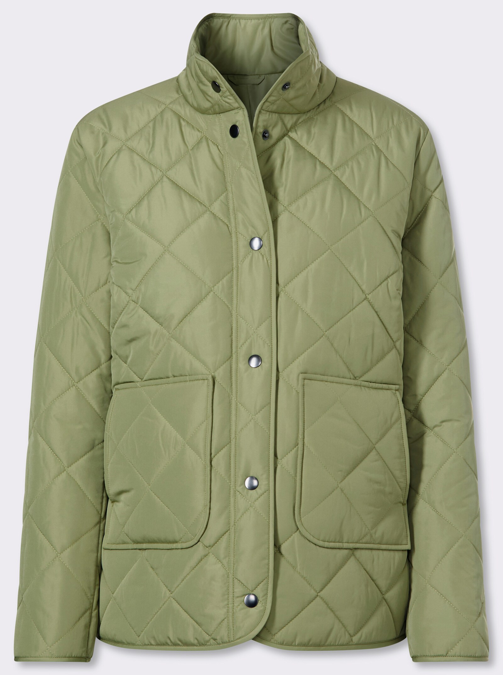 Steppjacke mit Stehkragen - schilf