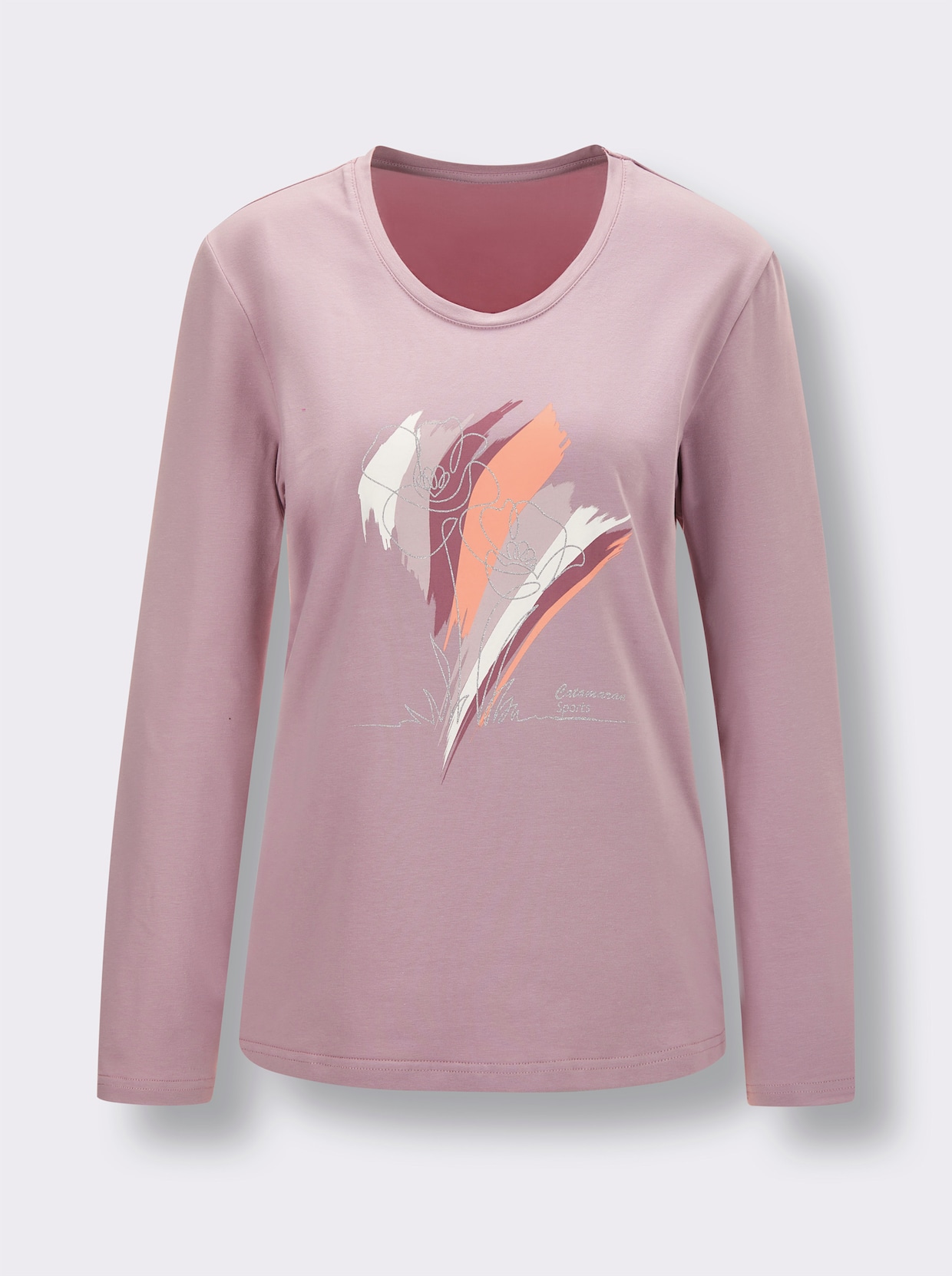 Catamaran Sports Sportshirt - mauve gedessineerd