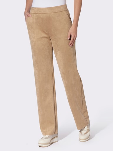  Hose in Veloursleder-Optik - camel
