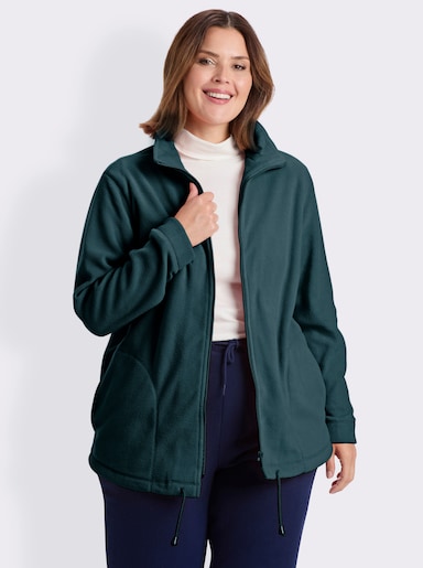 Fleecejacke Kordeldurchzug am Saum - petrol