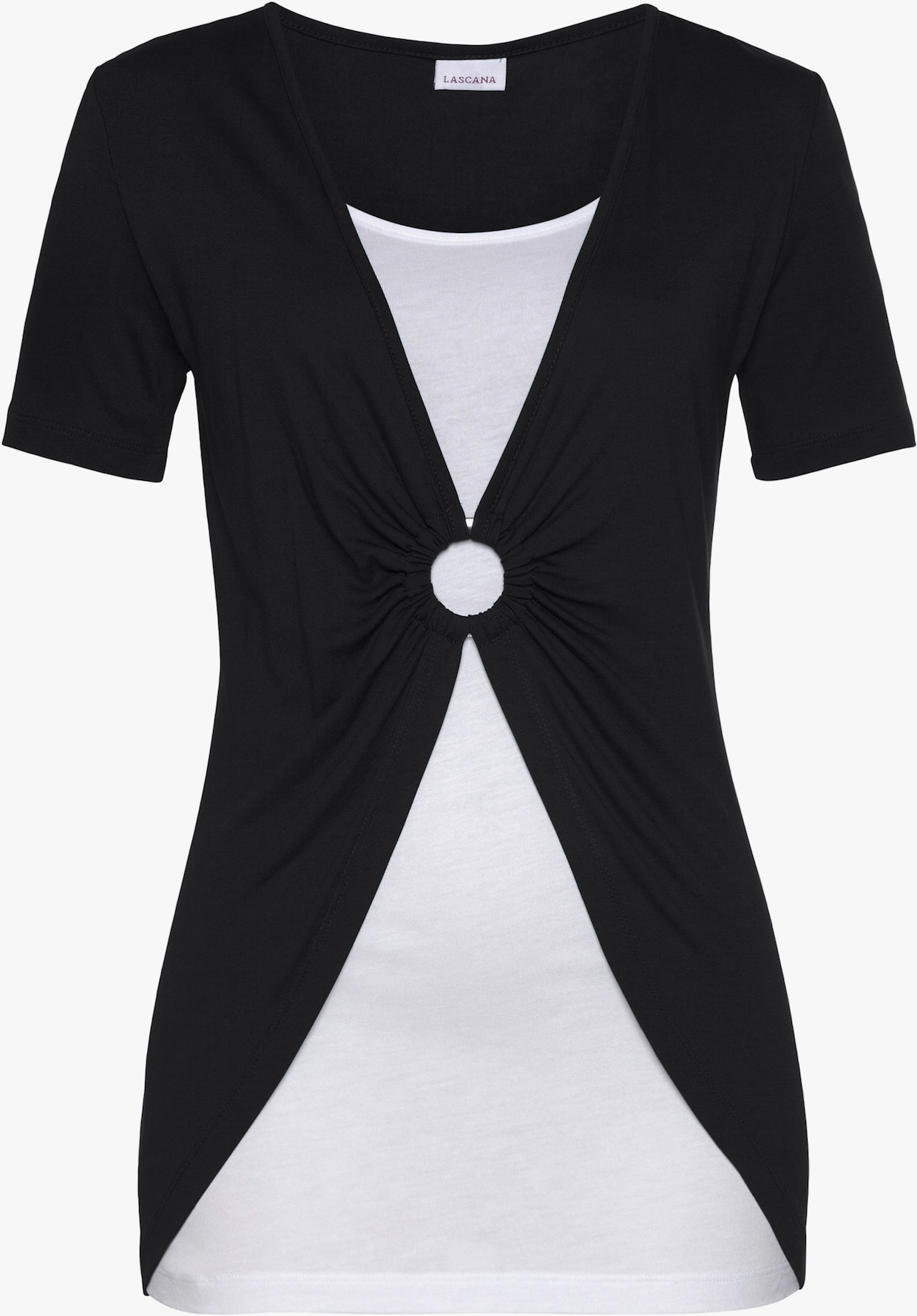 Vivance 2-in-1-Shirt - schwarz-weiß