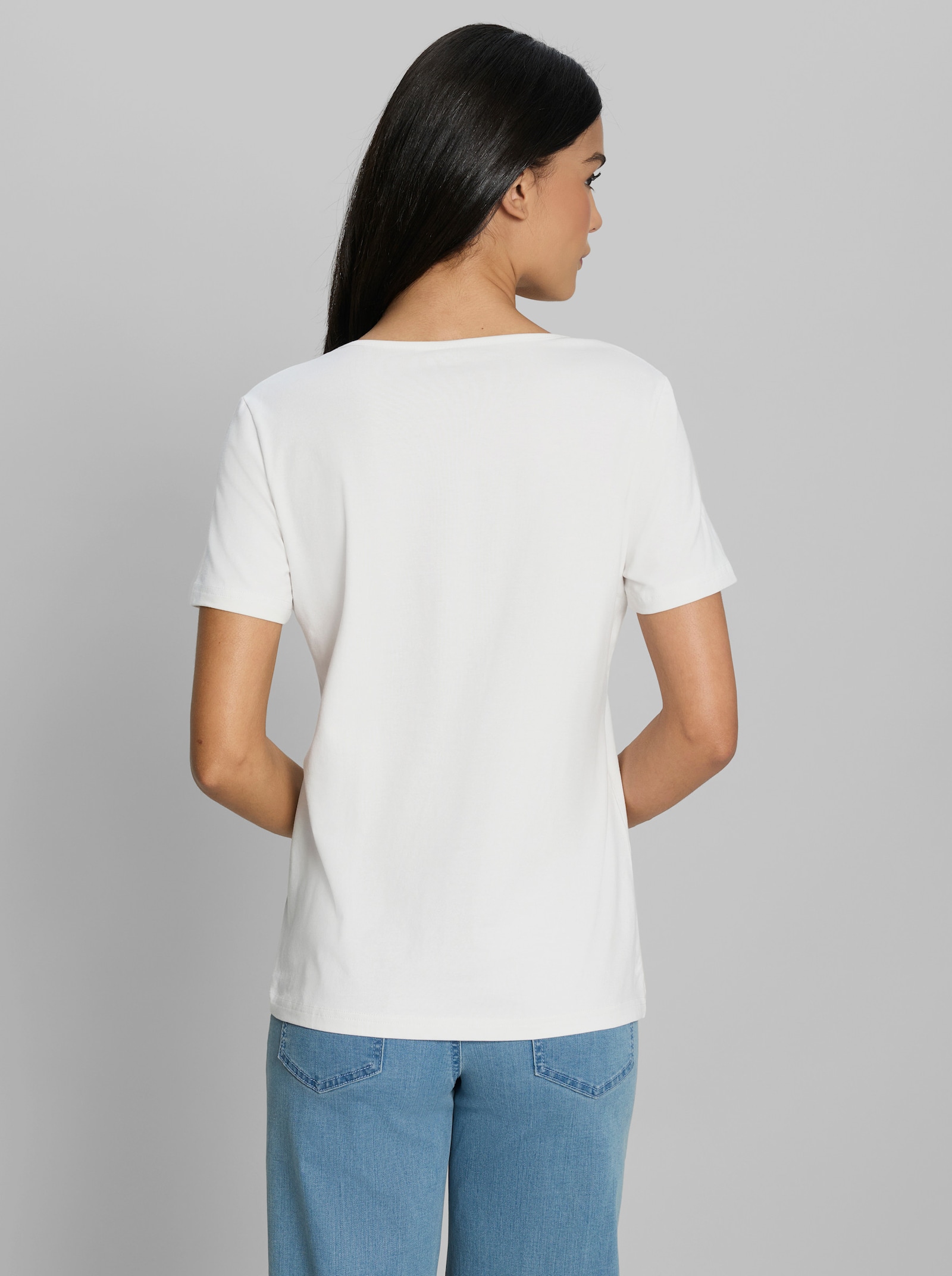 heine T-Shirt mit Ziernieten - ecru