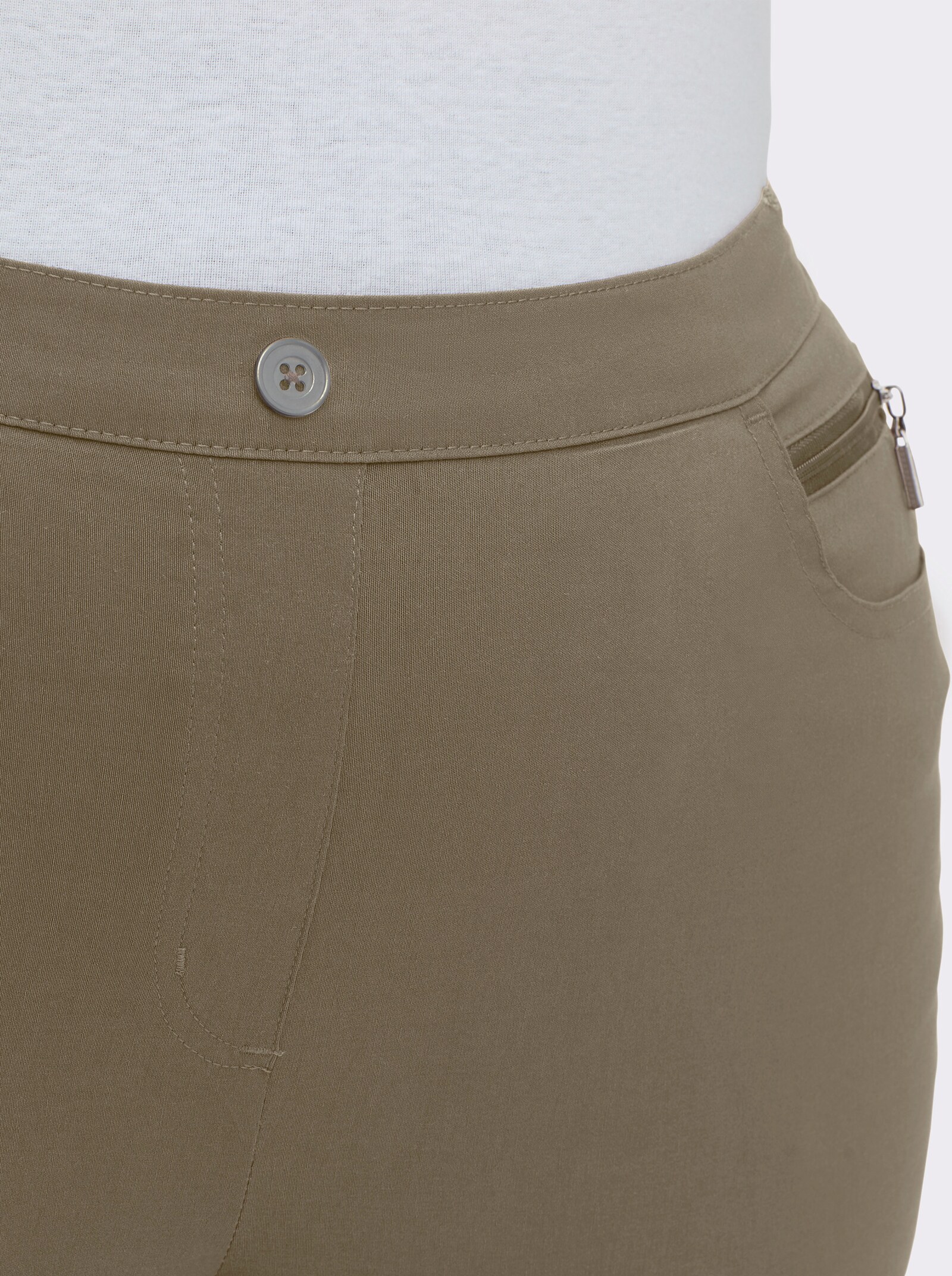 Bengalinhose mit Zierreißverschlüssen - khaki