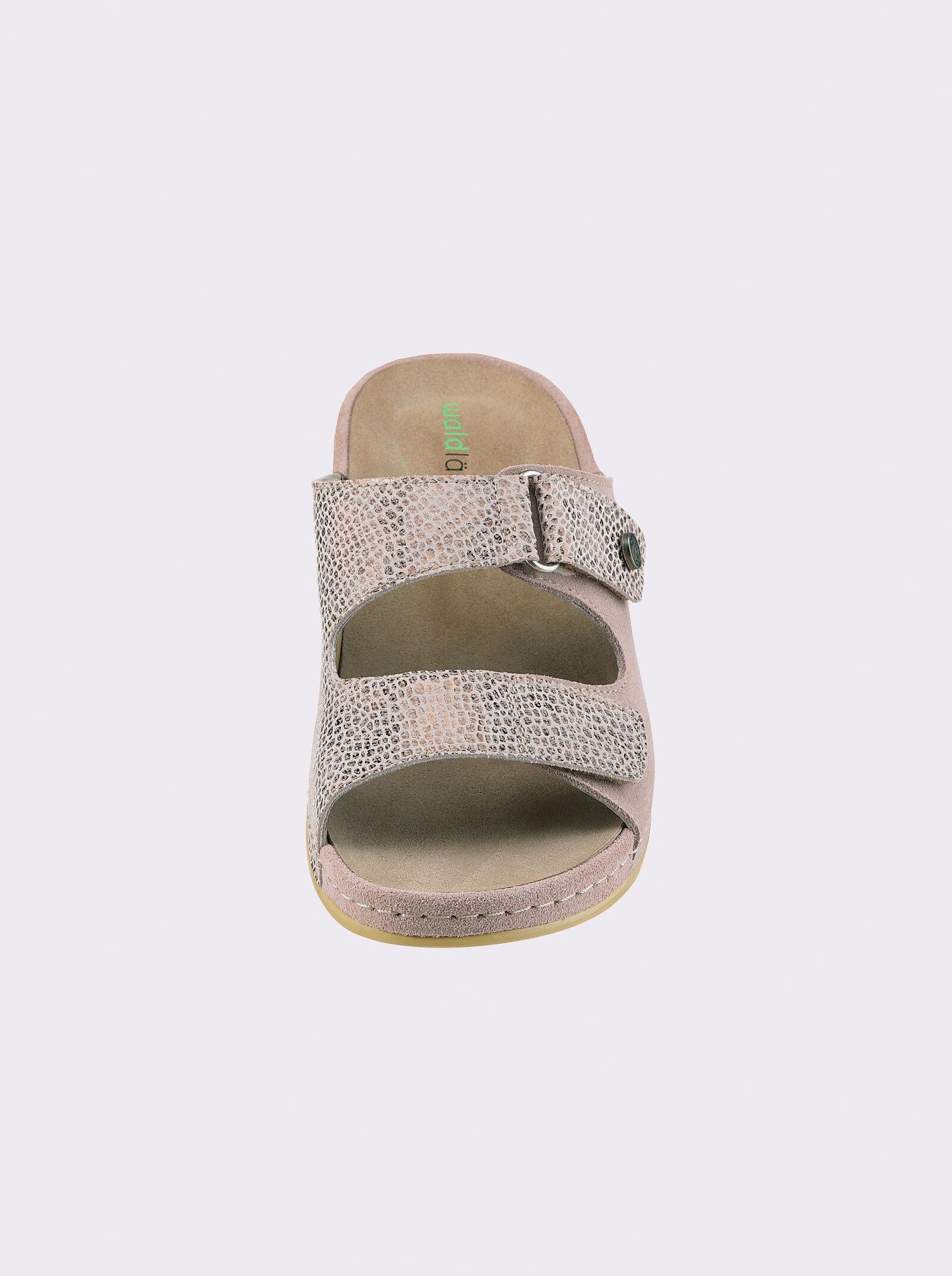 Waldläufer Pantolette aus Glatt- und Veloursleder - rosé