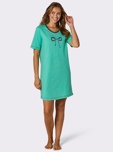 wäschepur Sleepshirts - anthrazit-meliert + blaugrün