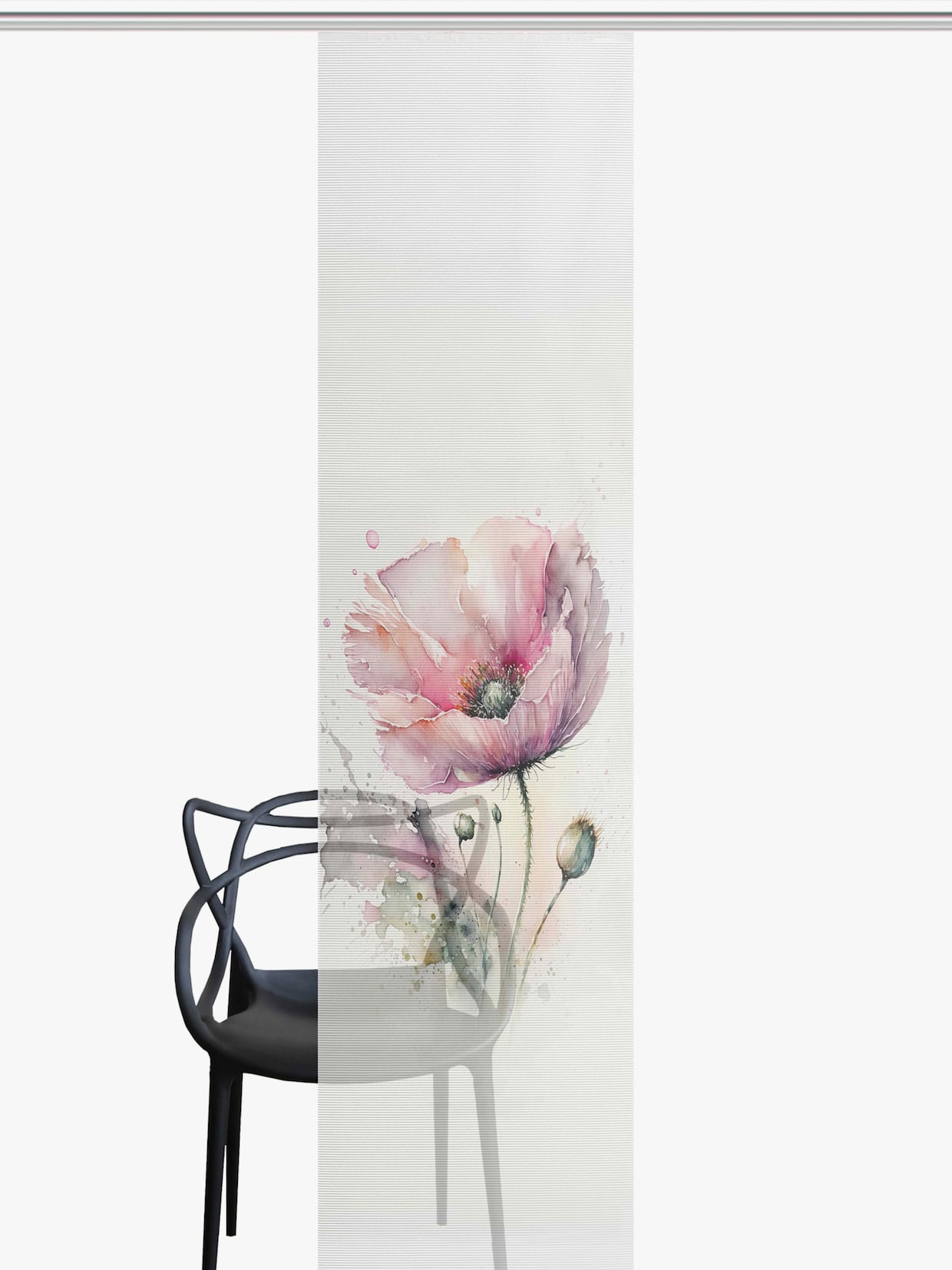heine home Schiebevorhang - weiß-rosé
