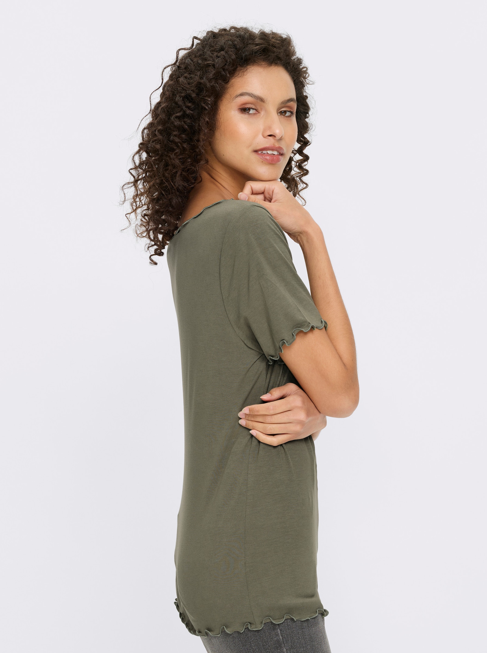 heine Shirt im Doppelpack - khaki-ecru