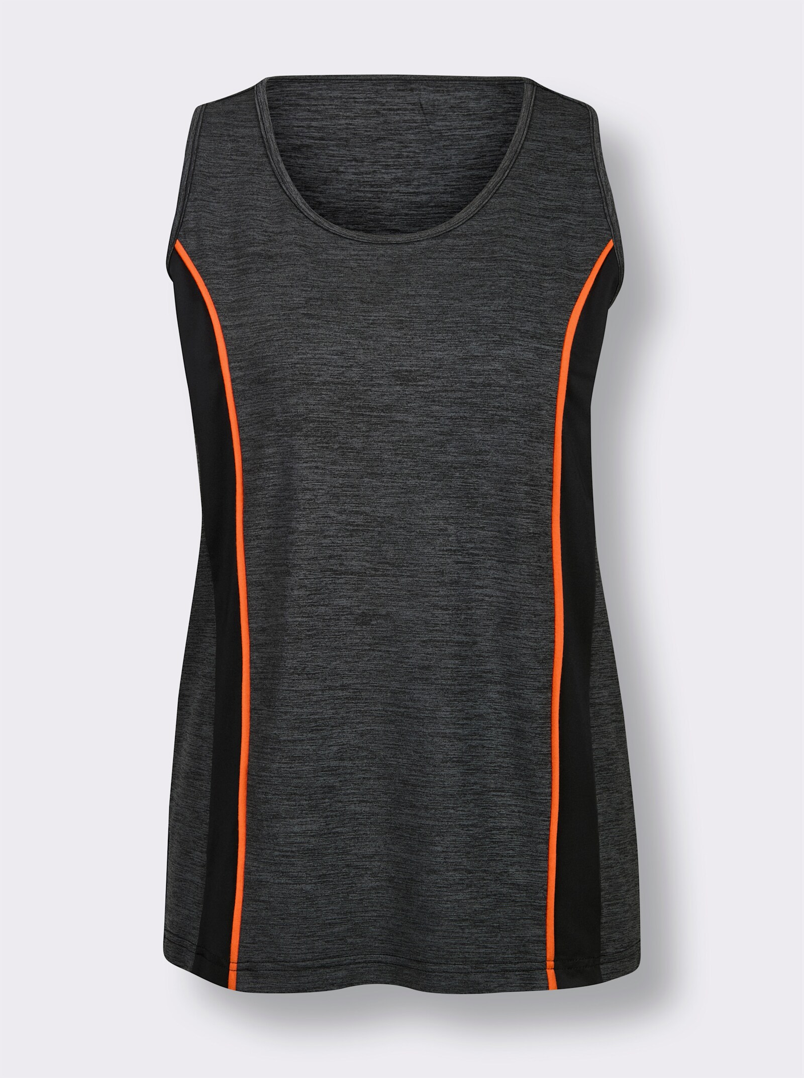 Funktionsshirt , atmungsaktiv - graphit-meliert