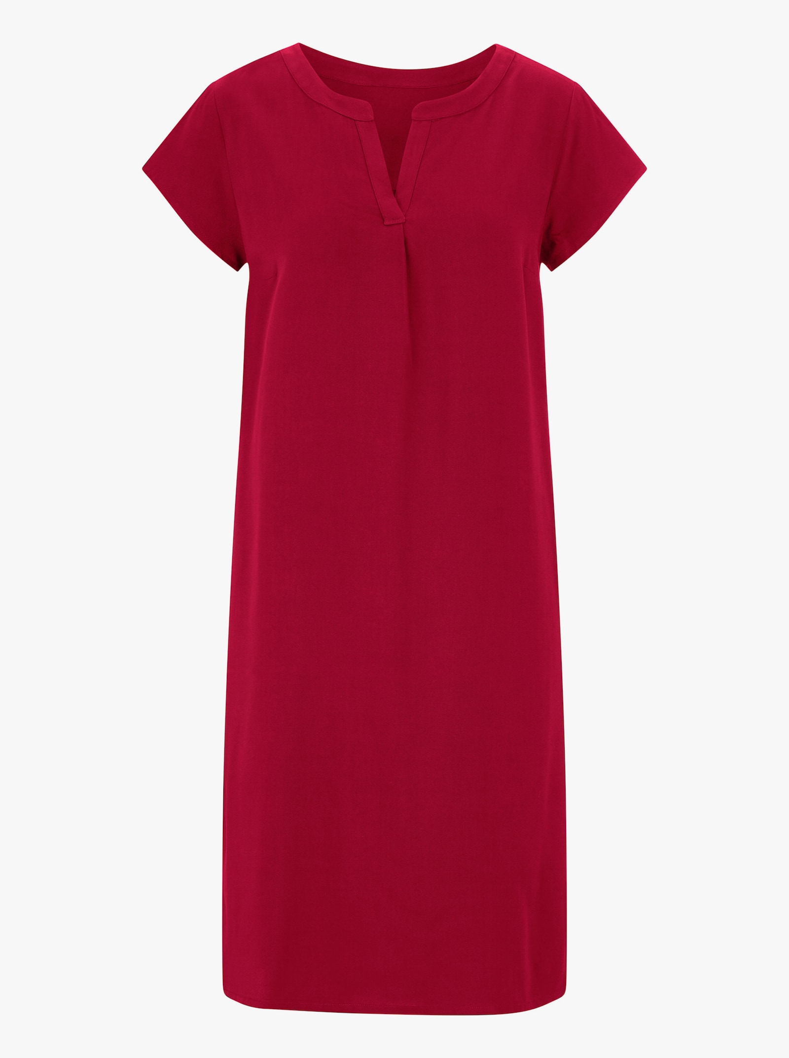 Tunikakleid in gerader Schnittform - rot