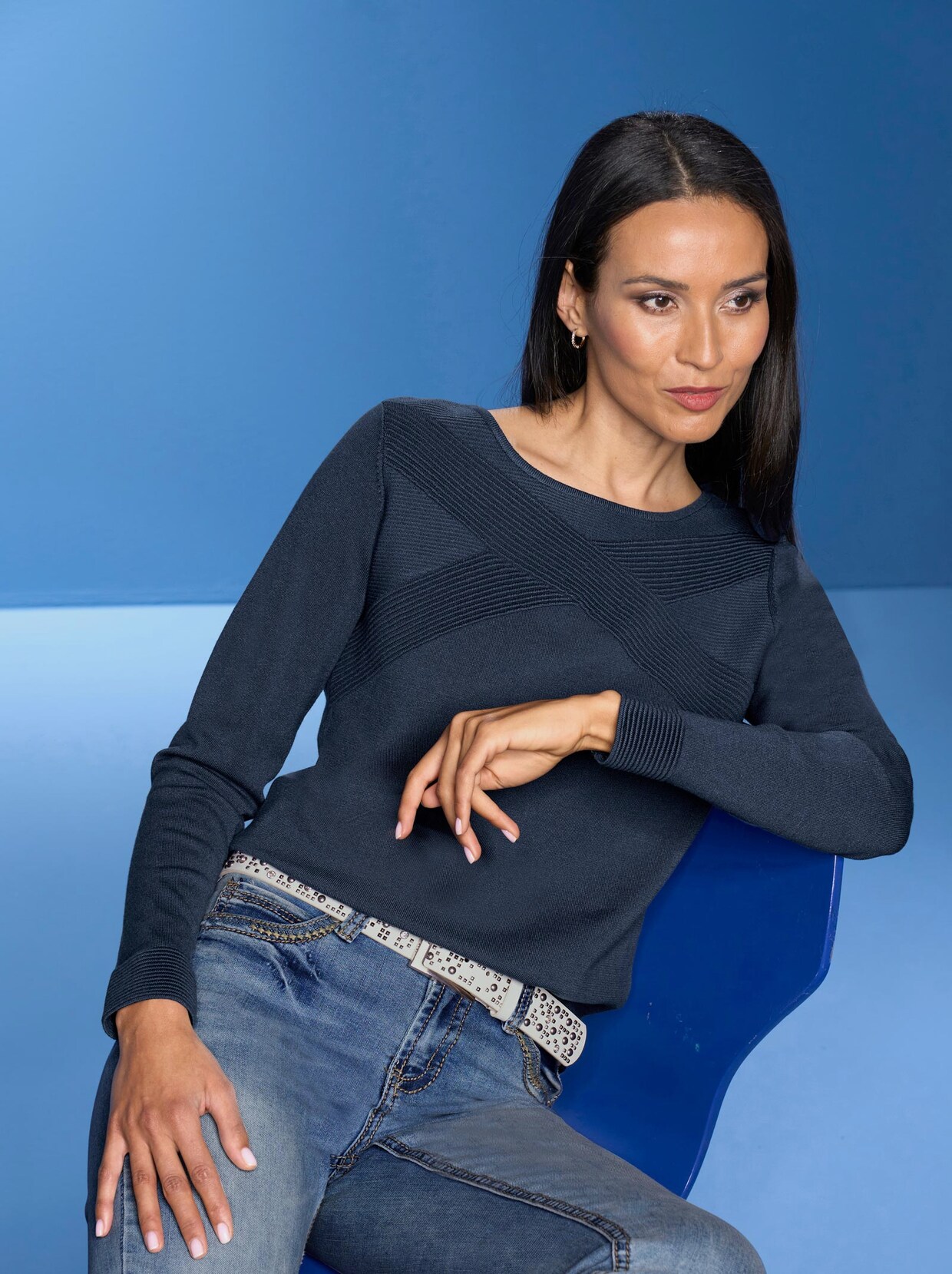 Rick Cardona Pullover - dunkelblau