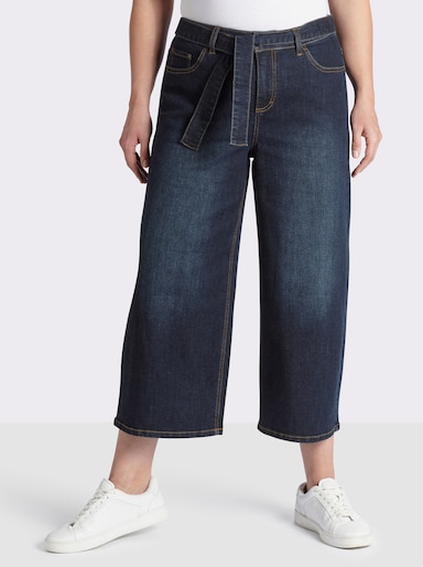sheego 7/8-Jeans mit weiten Beinen - dark blue