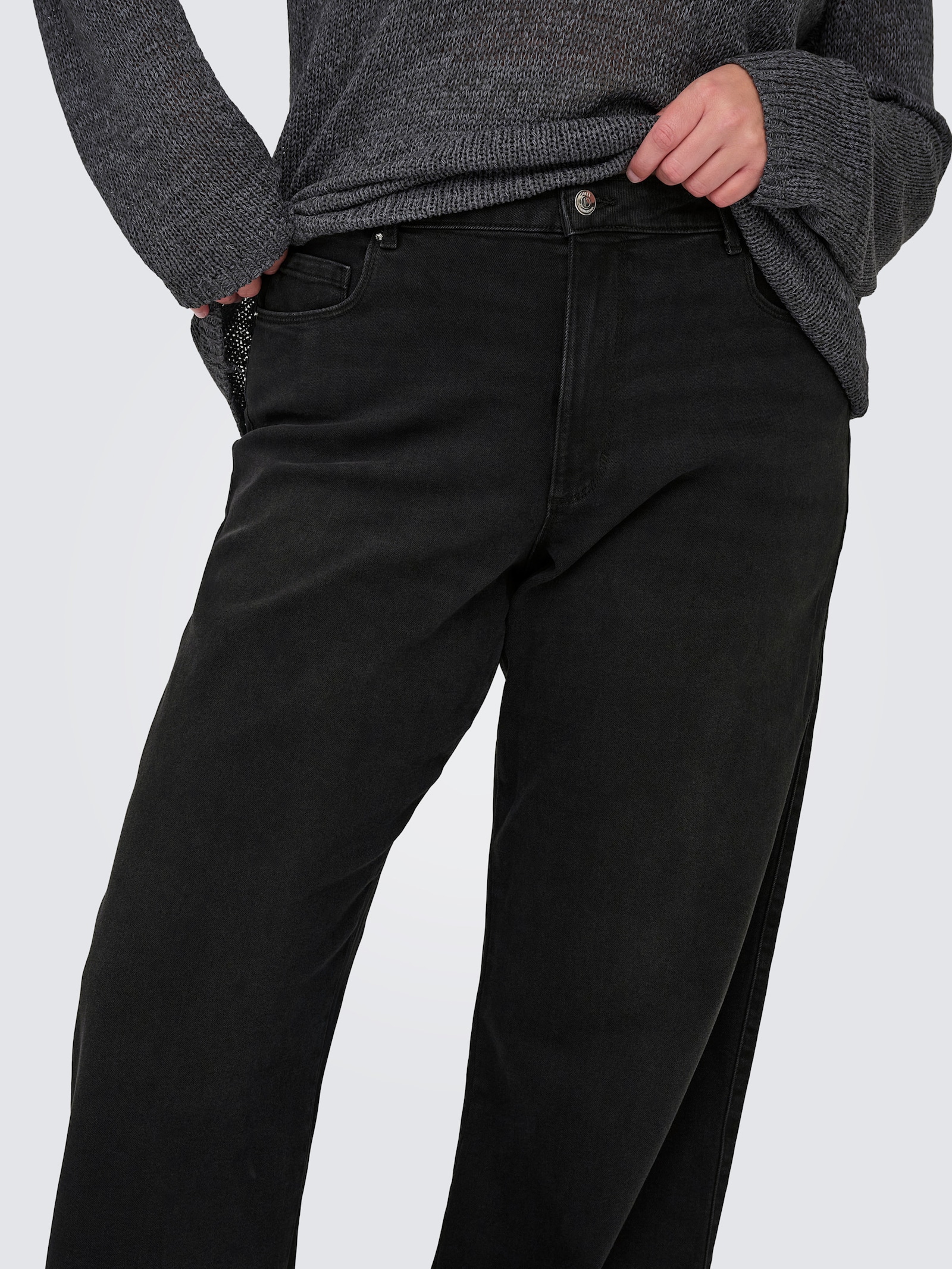 ONLY CARMAKOMA High-waist-Jeans - washed black