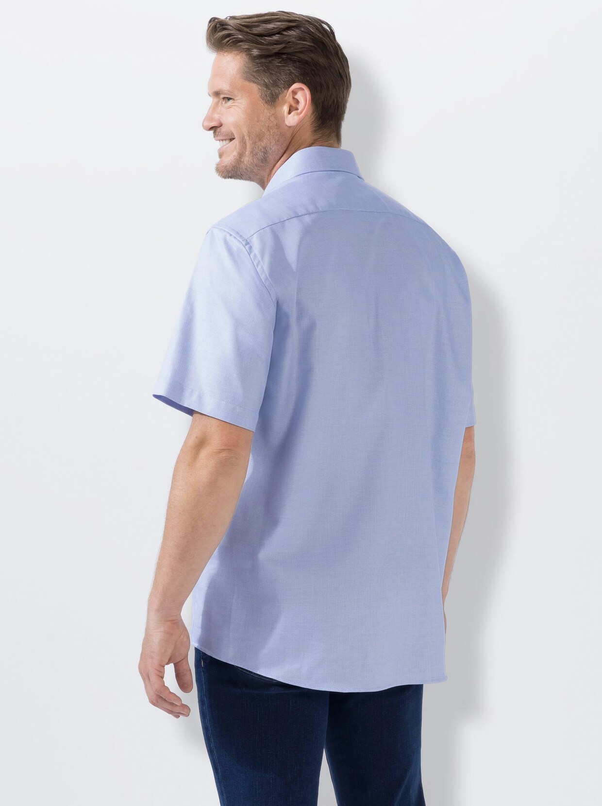 Hatico Kurzarm-Hemd - blau