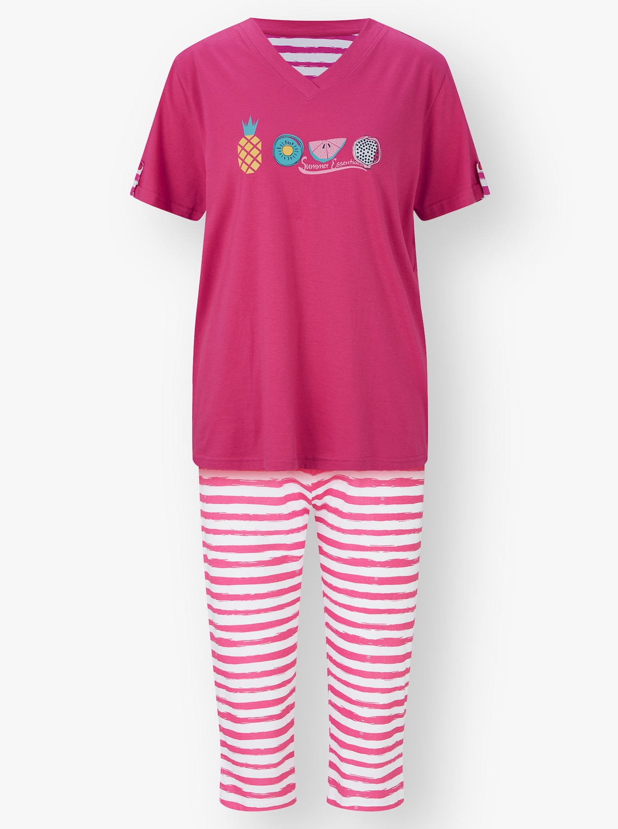 Comtessa Capri-Anzüge - fuchsia + fuchsia-geringelt