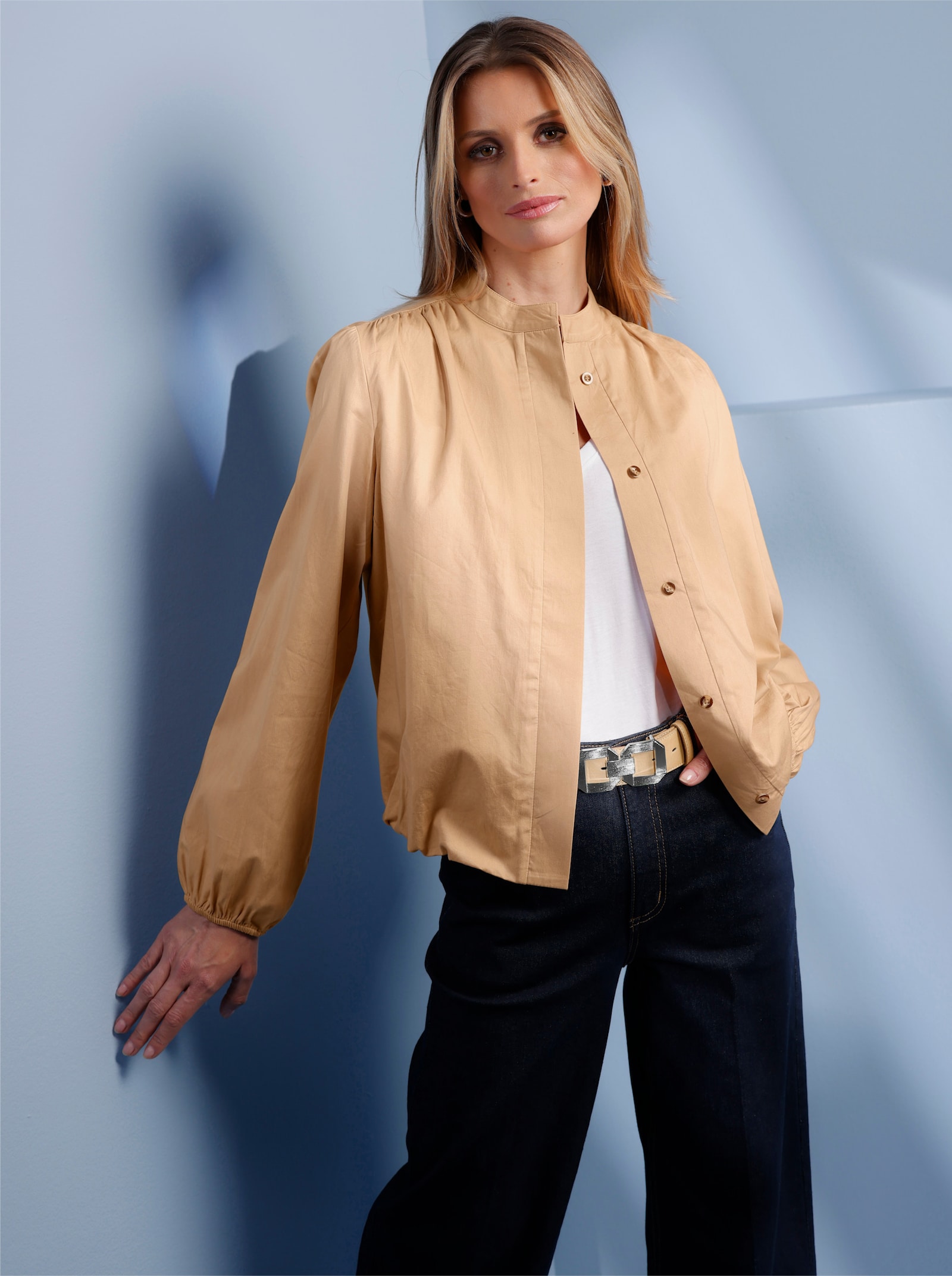 heine Blouson mit elastischen Abschlüssen - camel