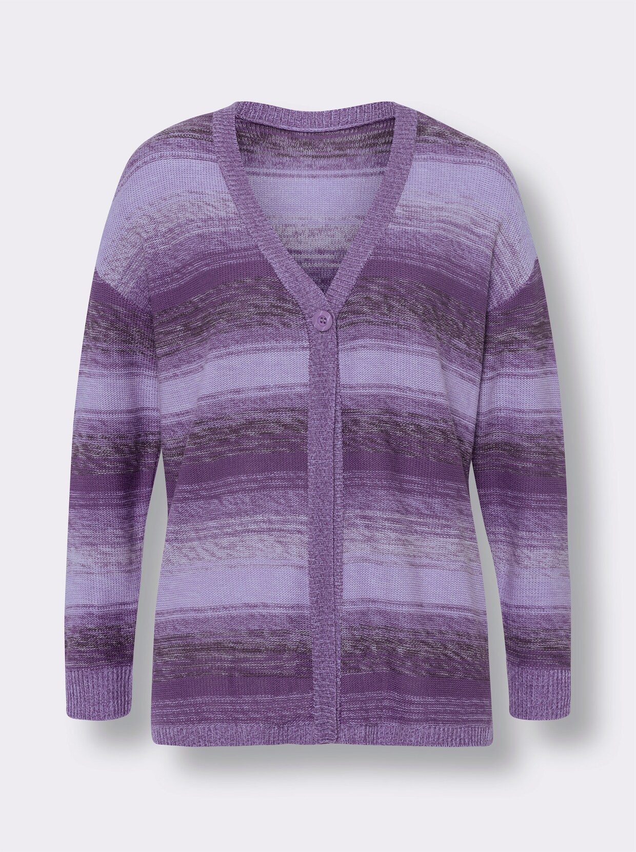 Cardigan - lila-lavendel-mönstrad