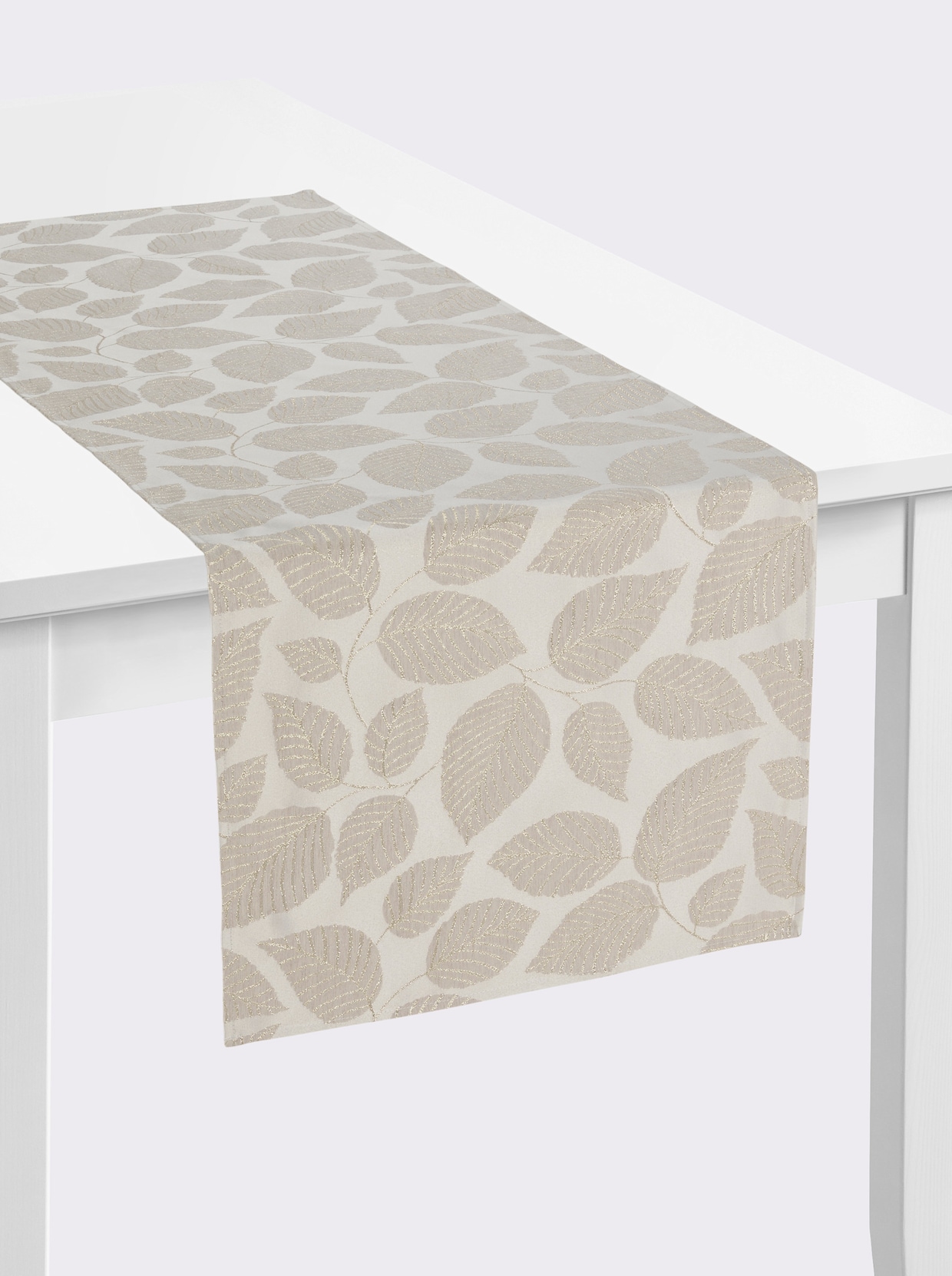 Tischdecke - weiß-beige