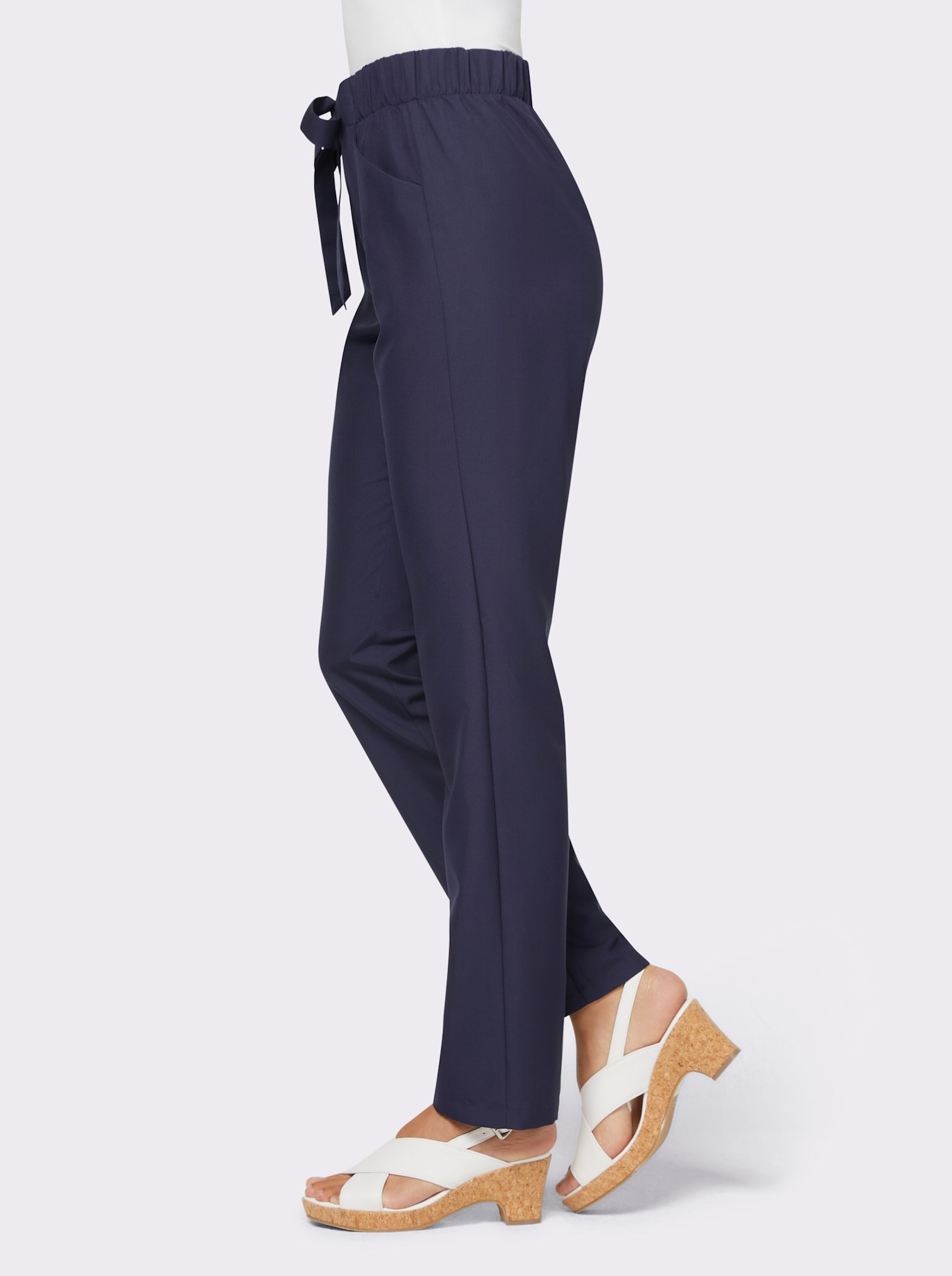 heine Schlupfhose mit goldfarbenen Elementen - nachtblau