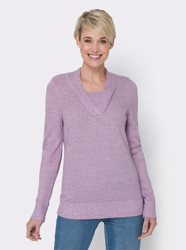 2-in-1-Pullover - orchidee-meliert