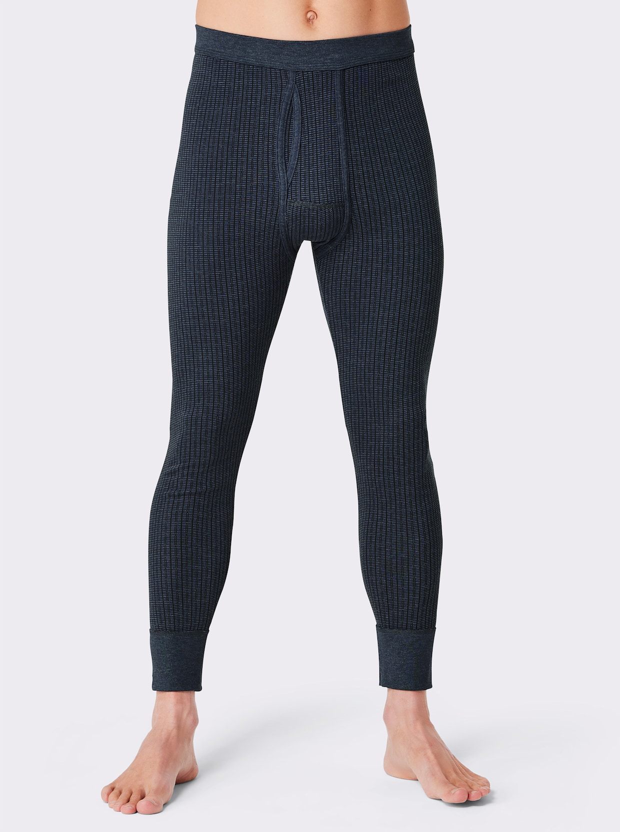 wäschepur men Herenlegging, lang - marine geprint