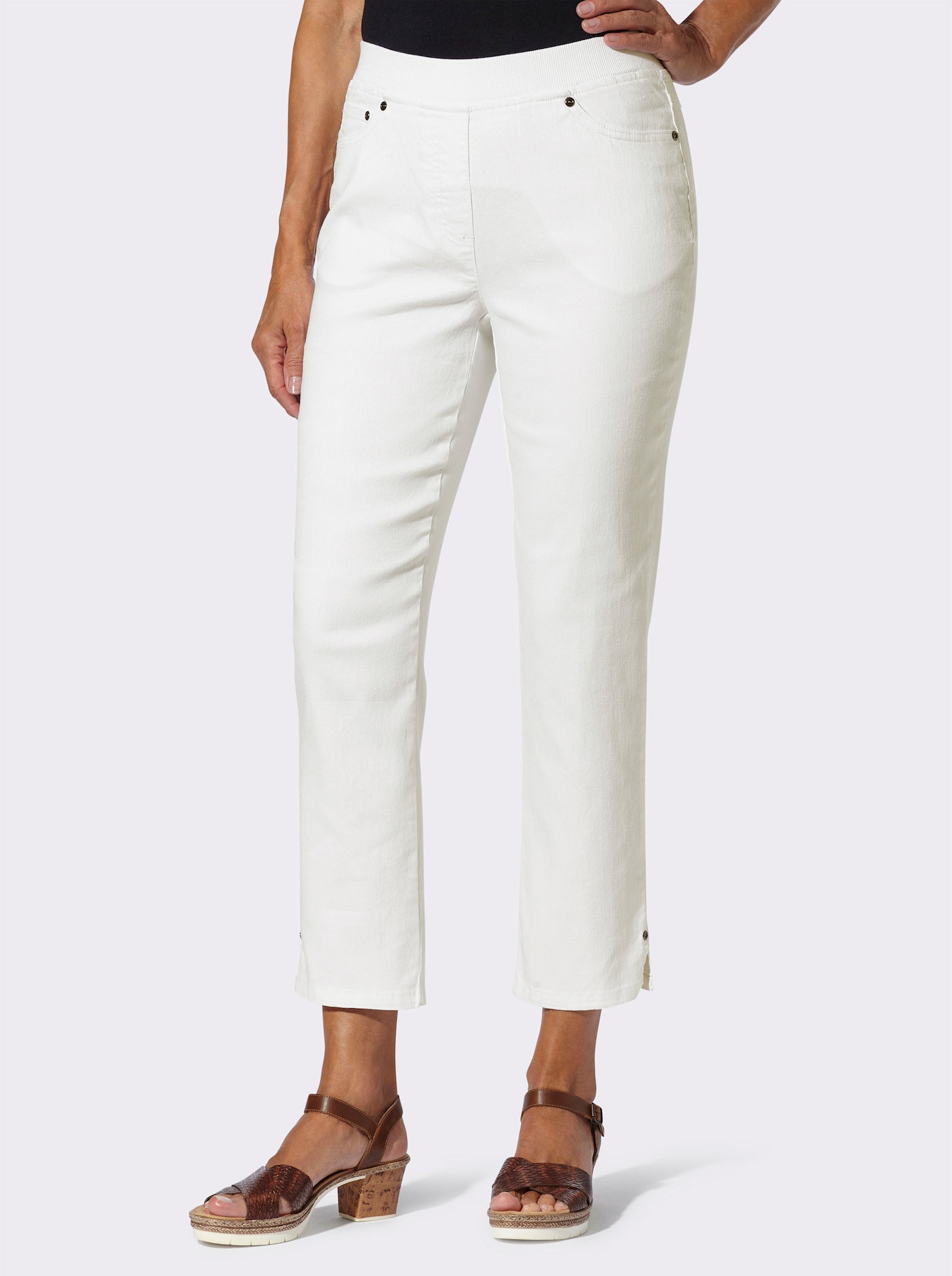 7/8 džínsy - biela