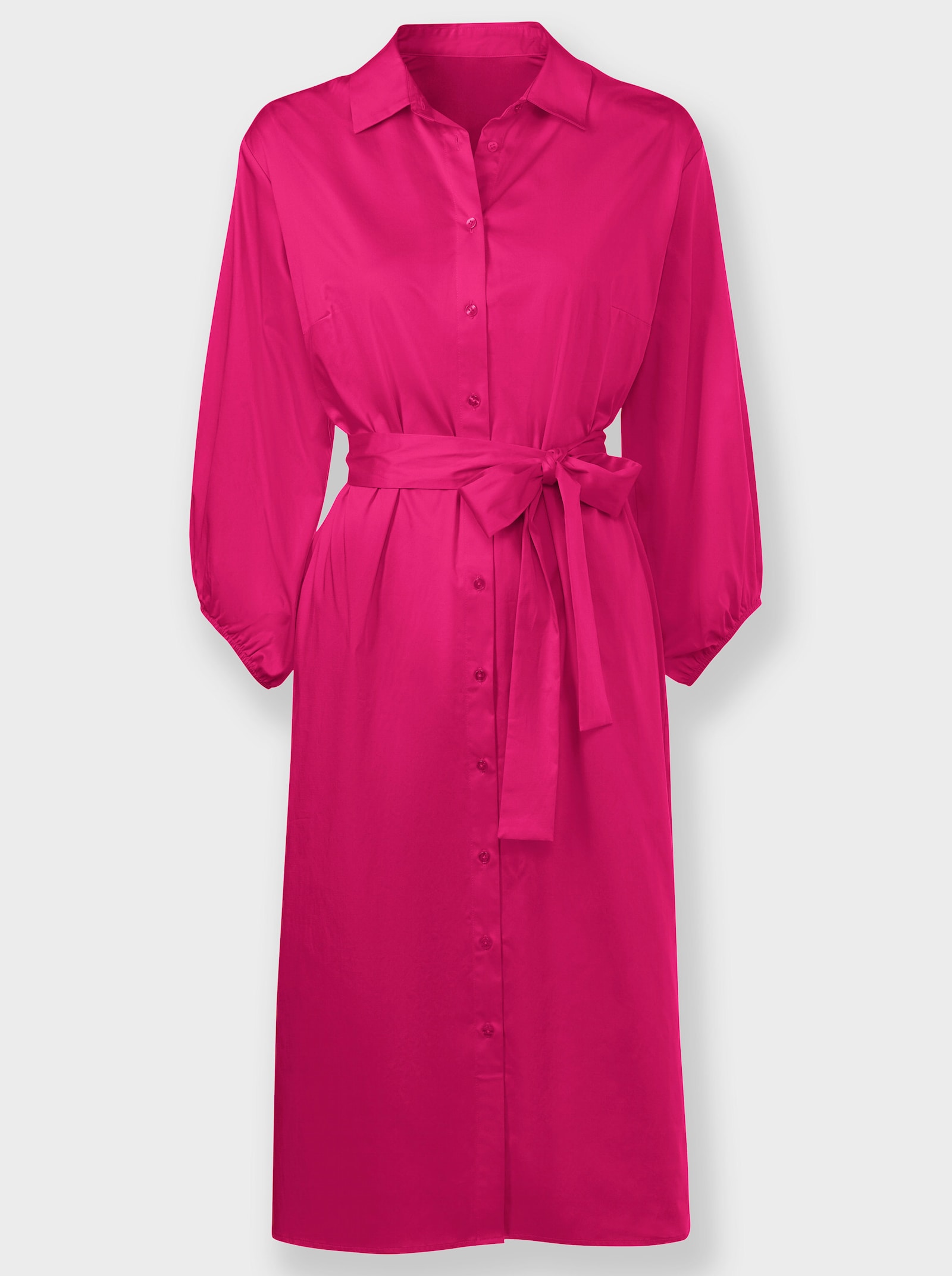 heine Overhemdjurk met bindceintuur - pink