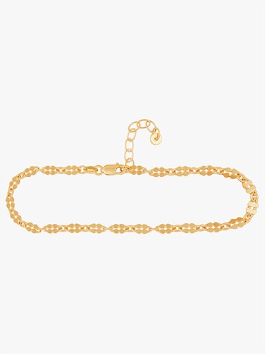 Fußkette - Silber vergoldet 925