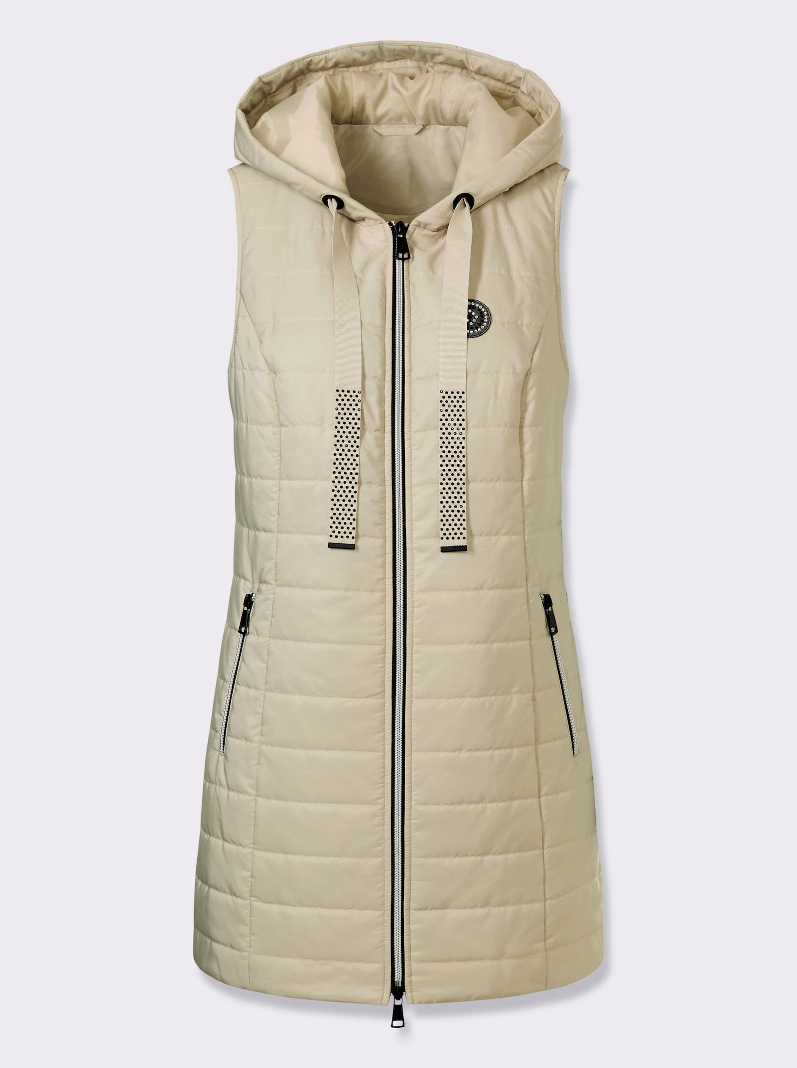 Longweste , auf Taillenhöhe weitenregulierbar - sand