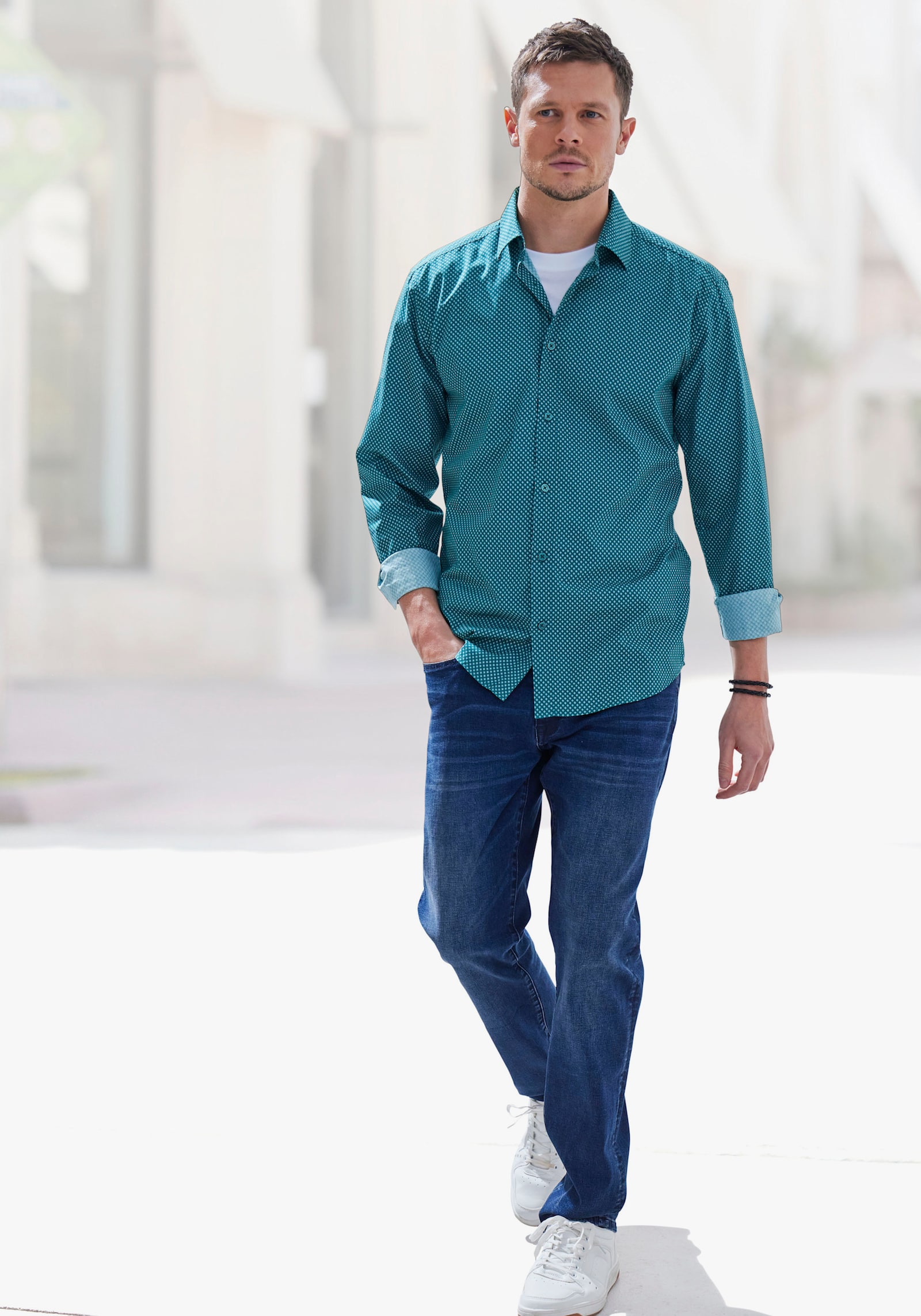 John Devin 5-Pocket-Jeans - dark-blue-denim