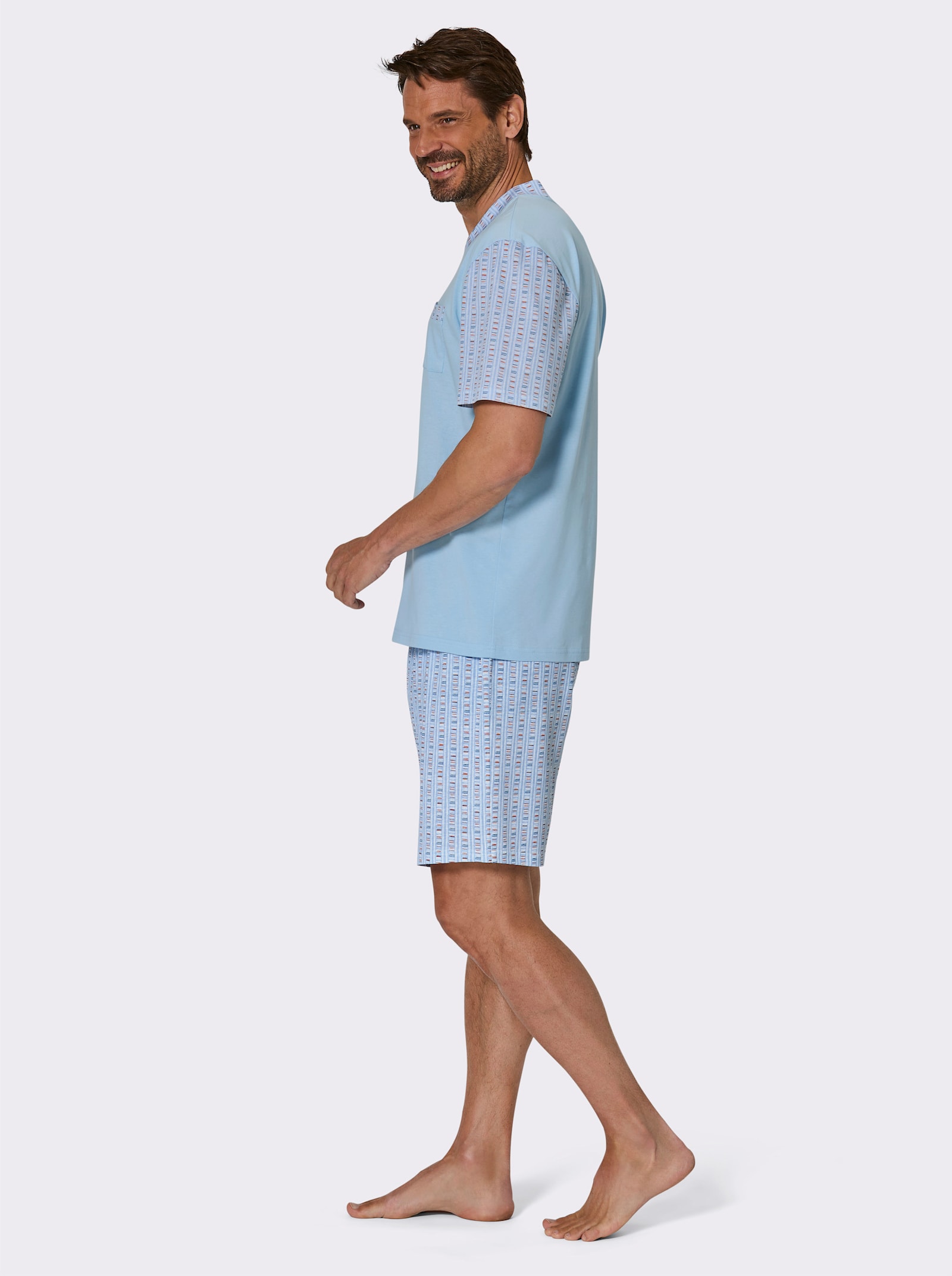 KINGsCLUB Shortys - champagner + eisblau