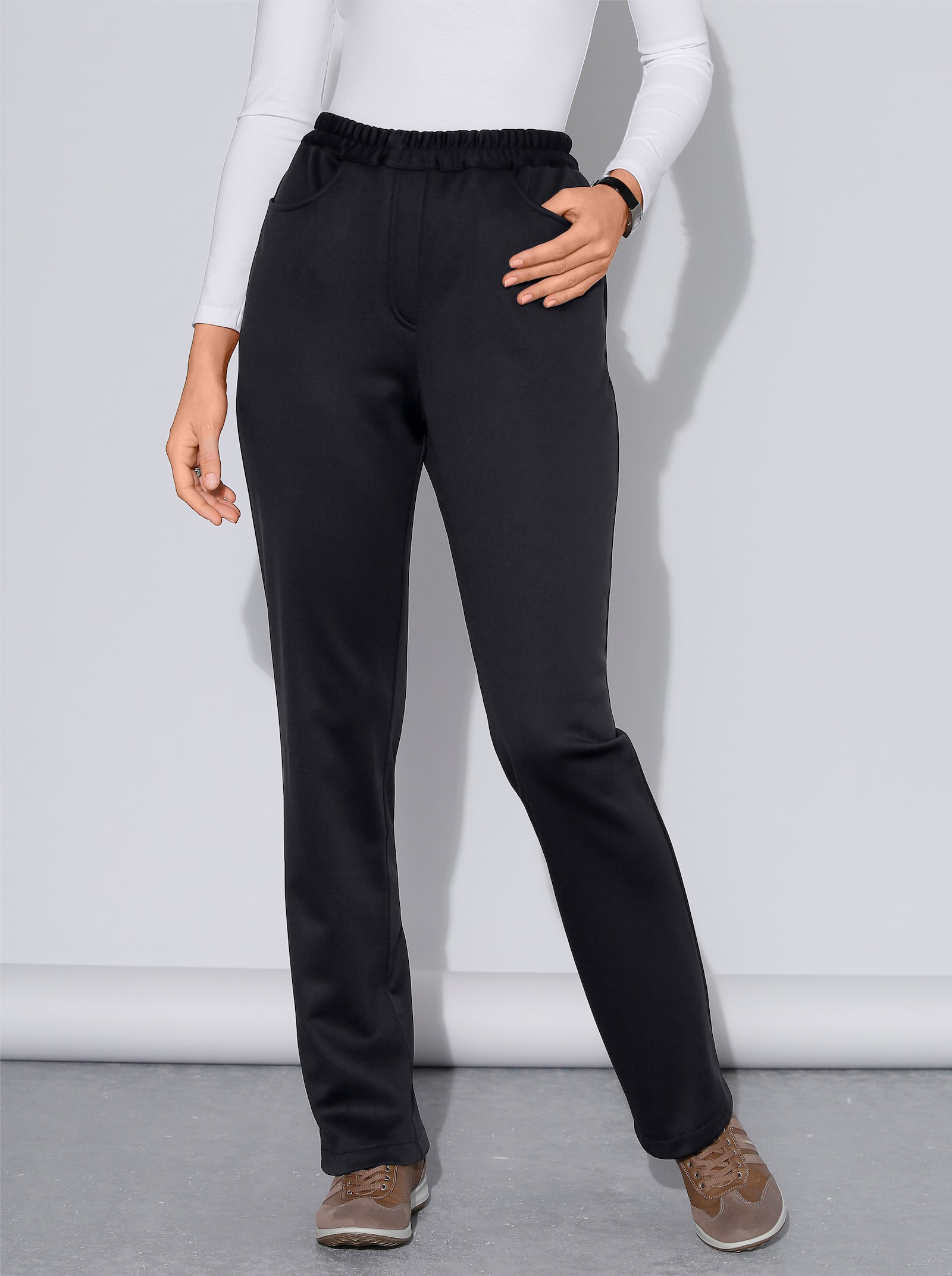 Thermohose mit Fleece-Futter - schwarz