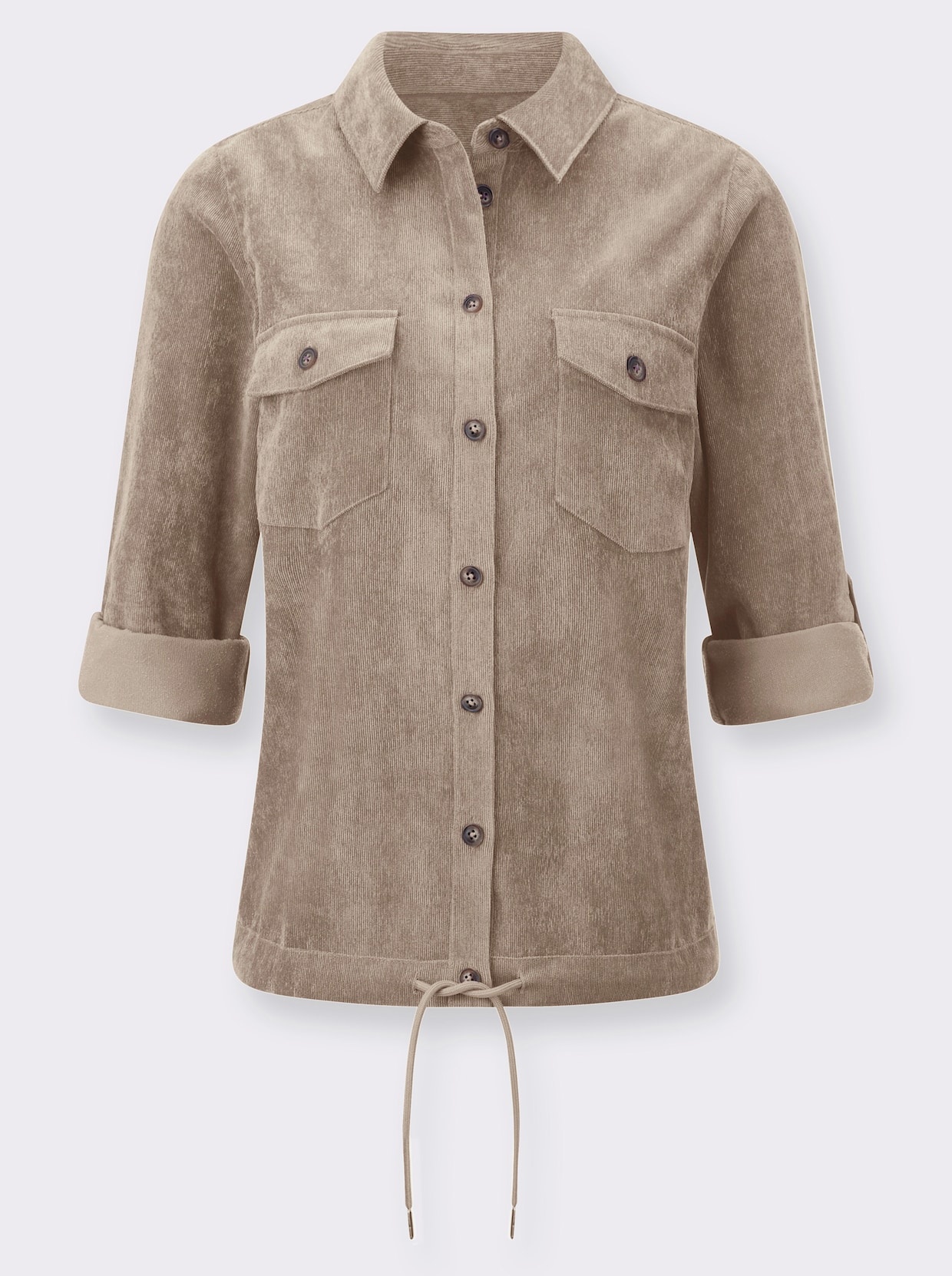 Blouse met lange mouwen - sesam