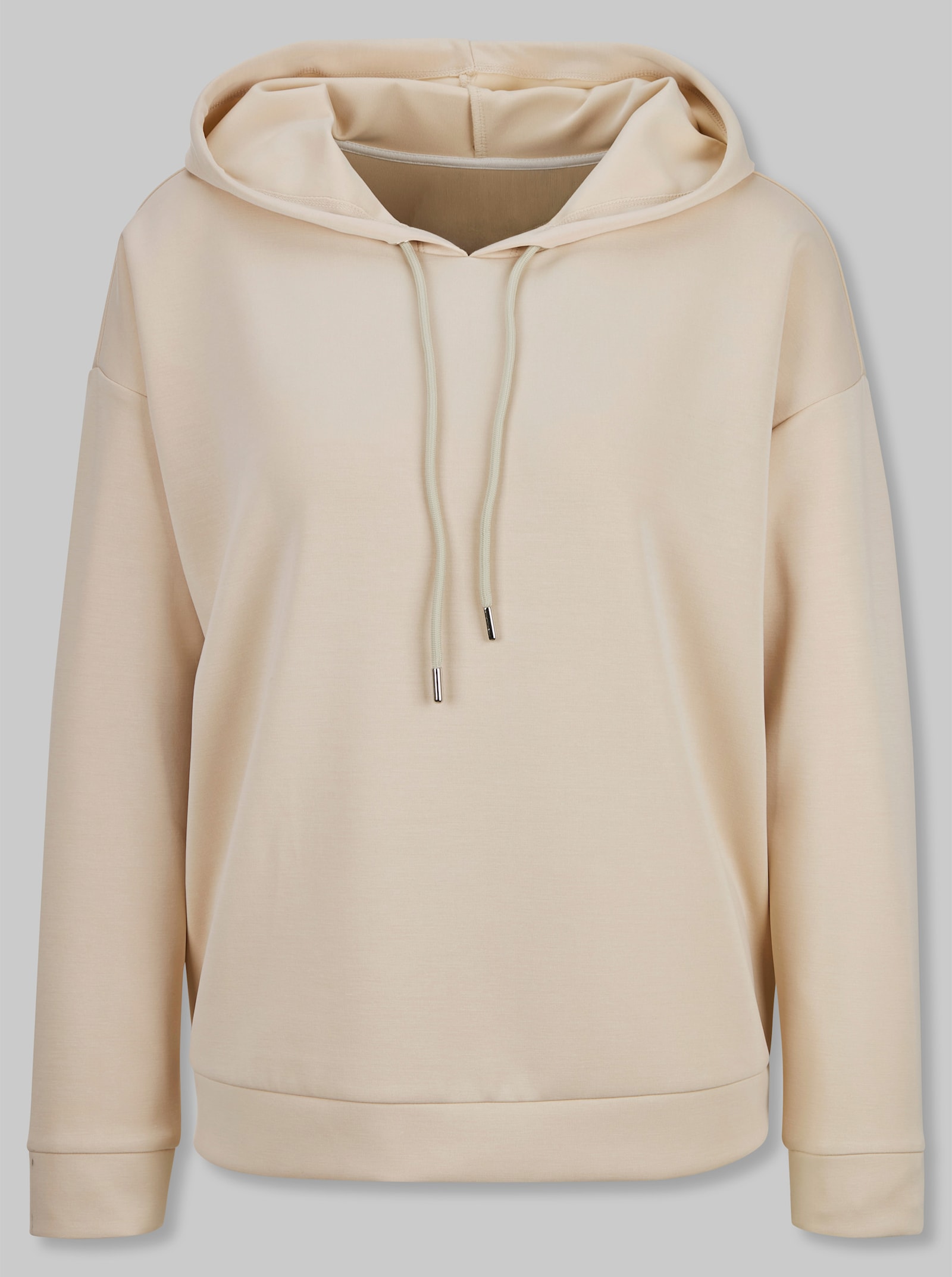 heine Hoodie mit Applikation hinten - sand