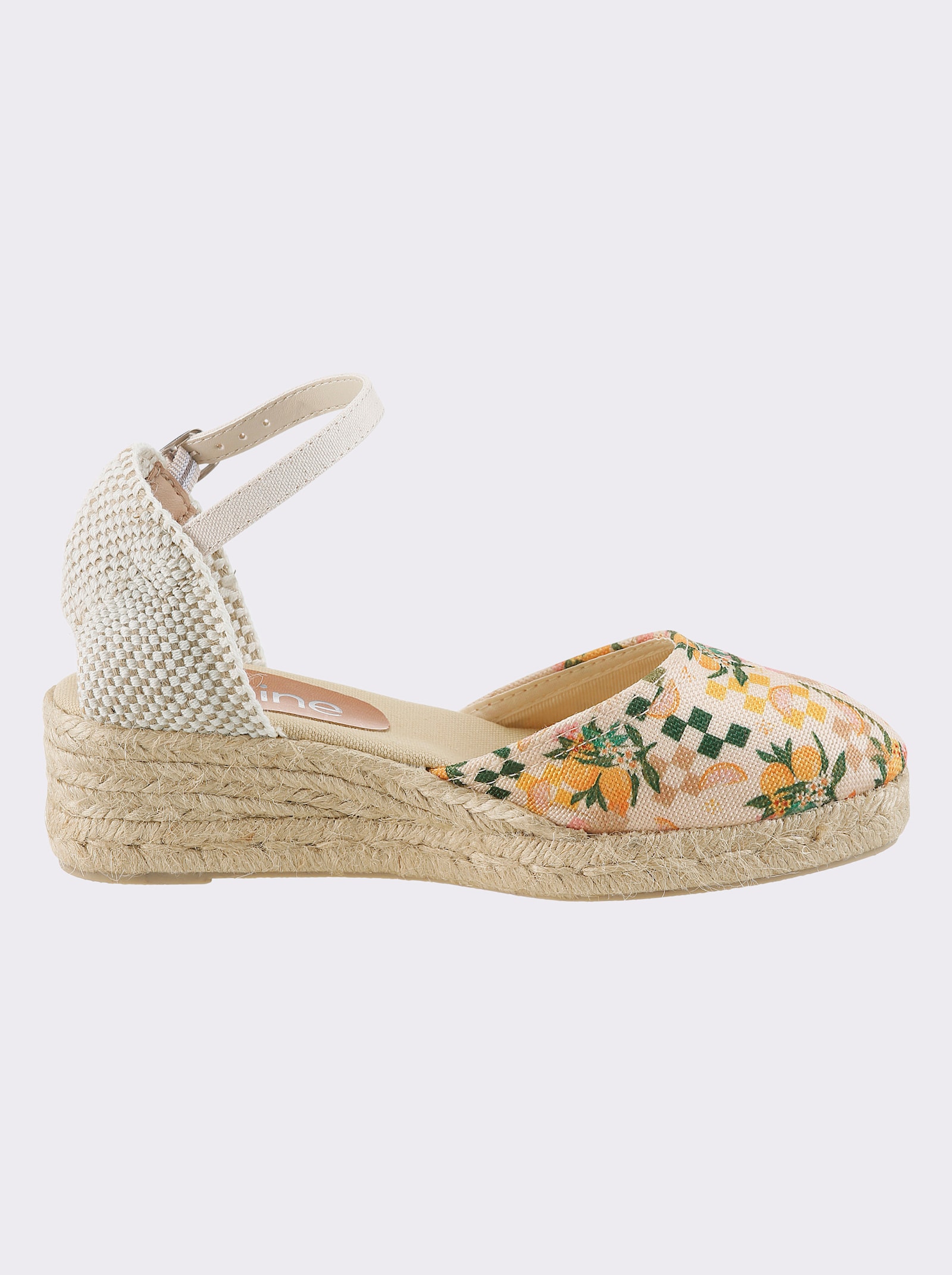 heine Keilsandalette - beige-bunt