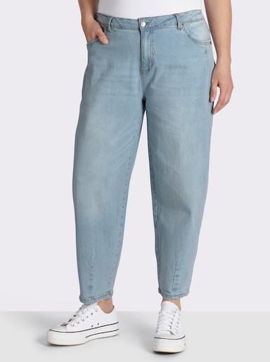 Jeans im Mom-Schnitt - blue-bleached