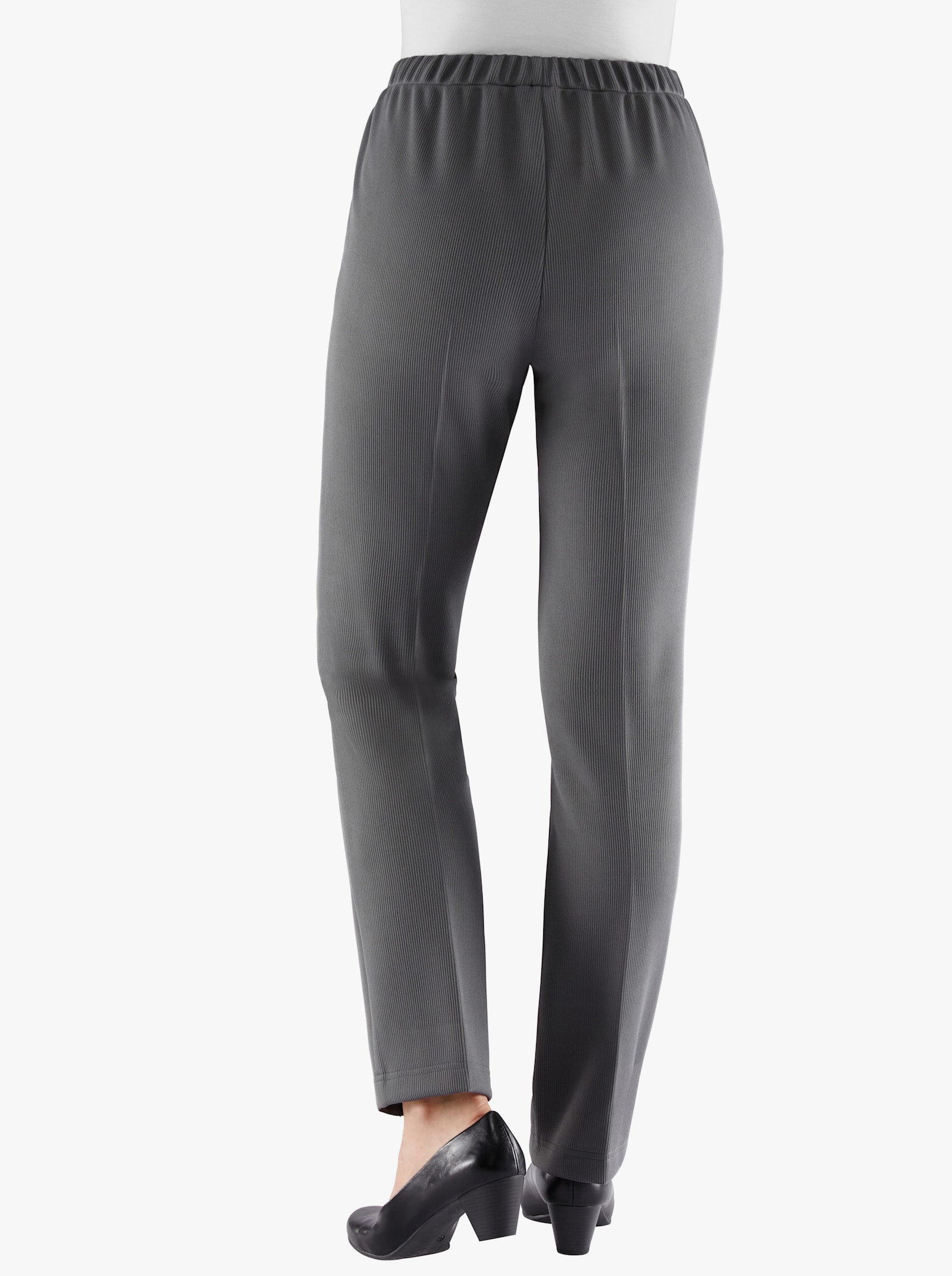 Jerseyhose in Ripp-Qualität - grau