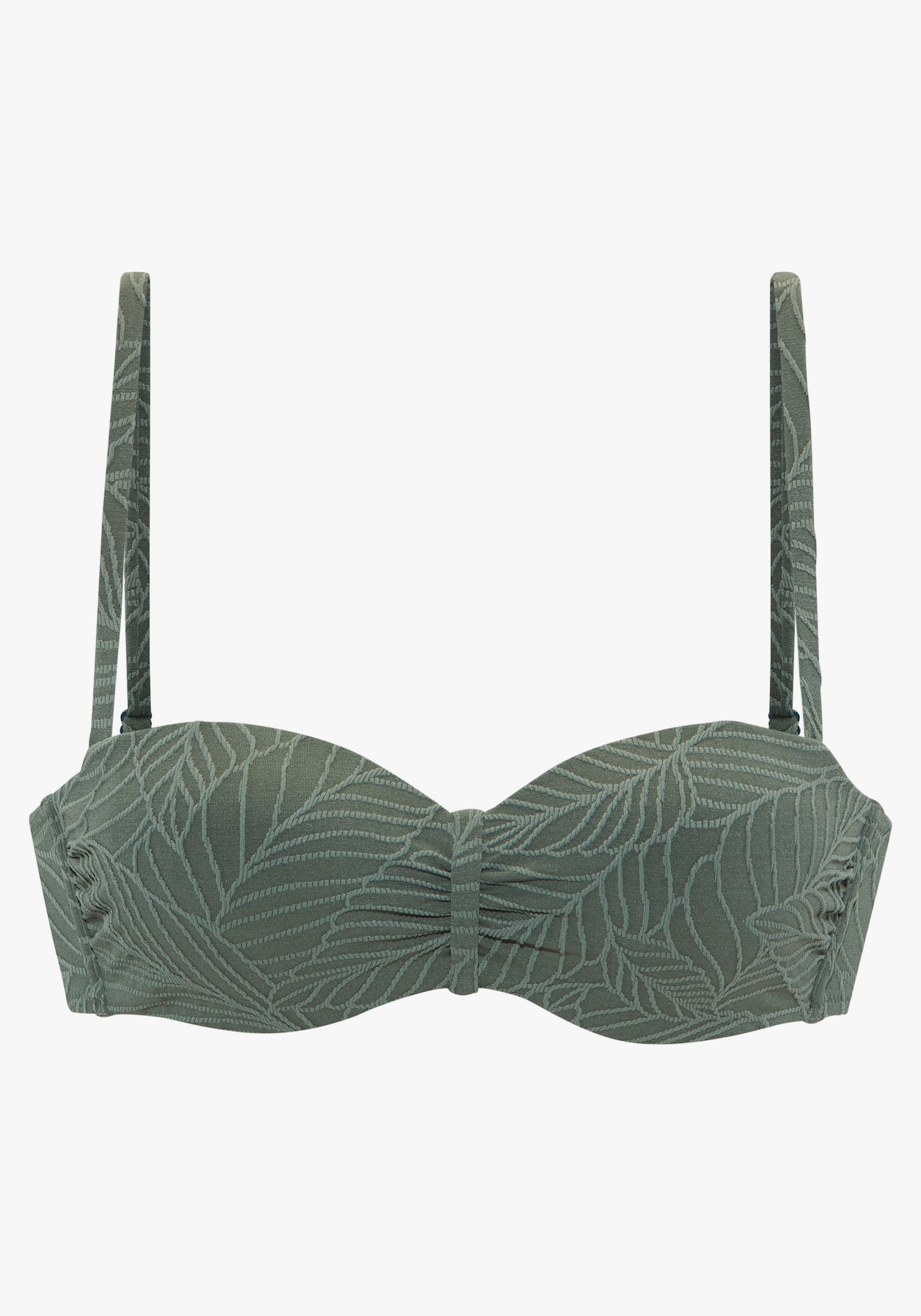LASCANA Bügel-Bandeau-Bikini-Top - oliv