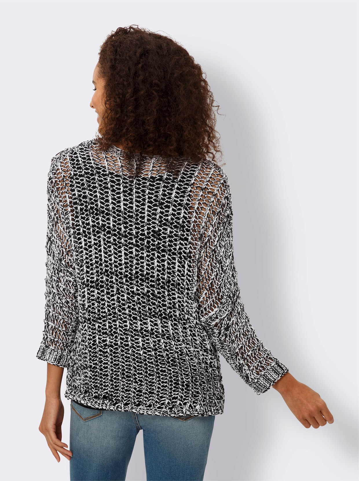 heine Pull 2 en 1 - noir-blanc chiné
