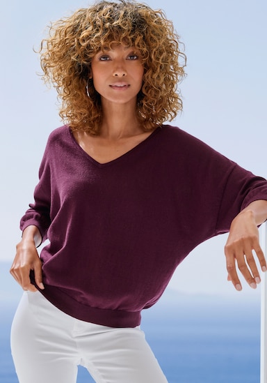 Vivance pull chauve-souris - bordeaux