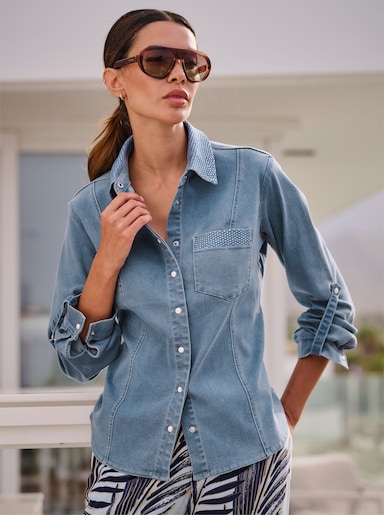 heine Hemdbluse aus Denim - blue-bleached